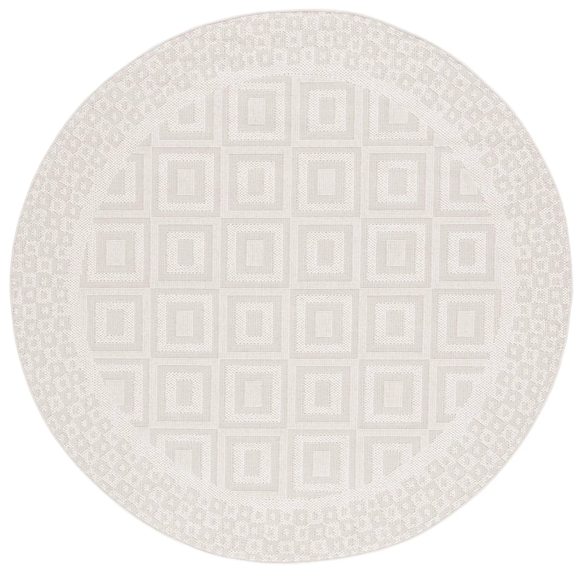 Trends Bordered Grid Shag Rug