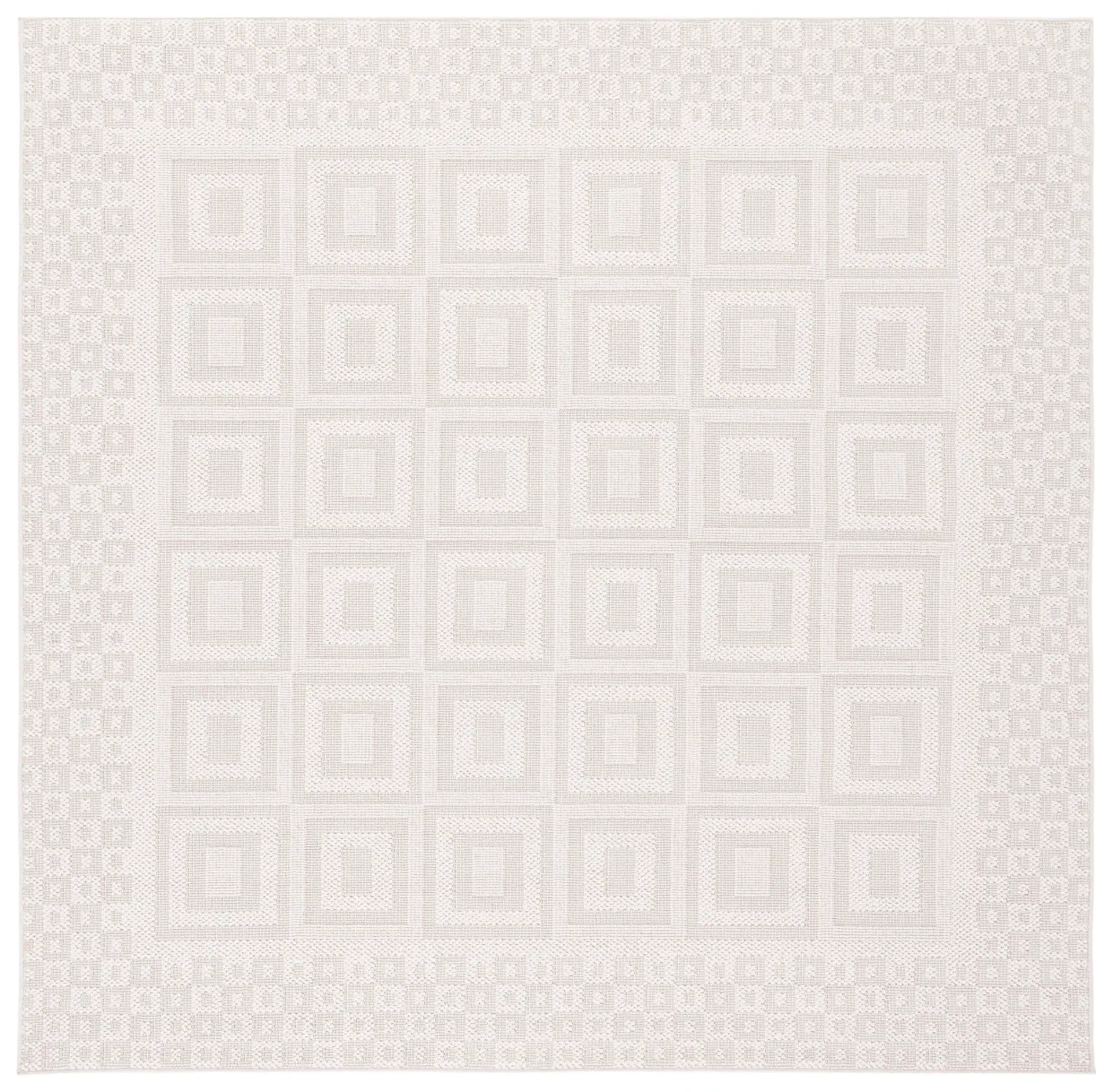 Trends Bordered Grid Shag Rug