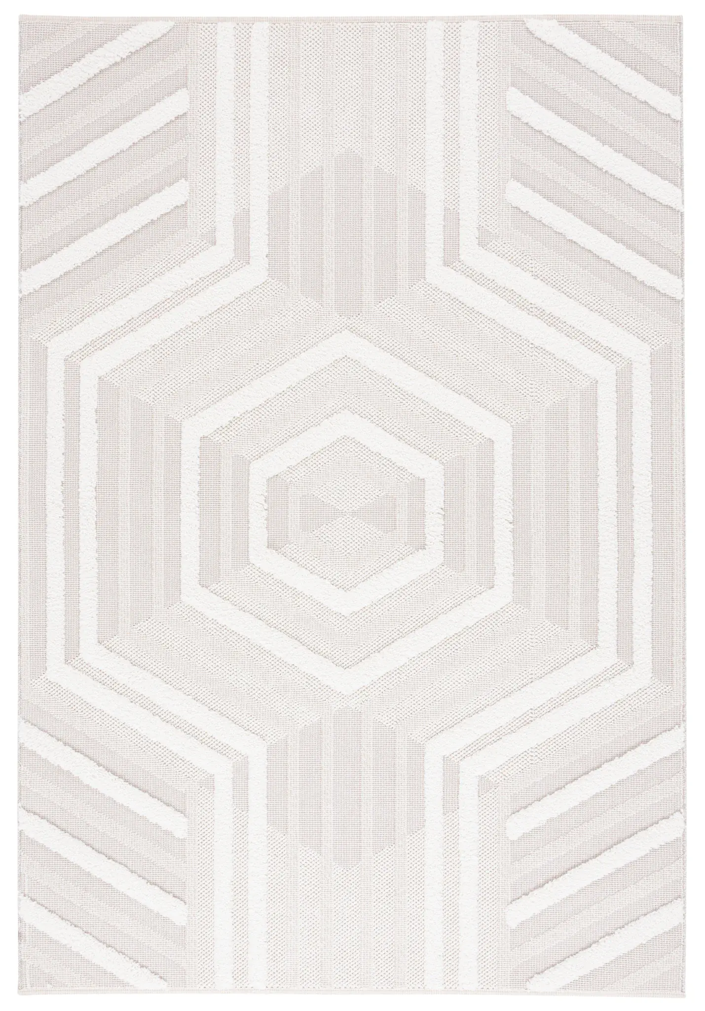 Trends Concentric Hexagon Shag Rug