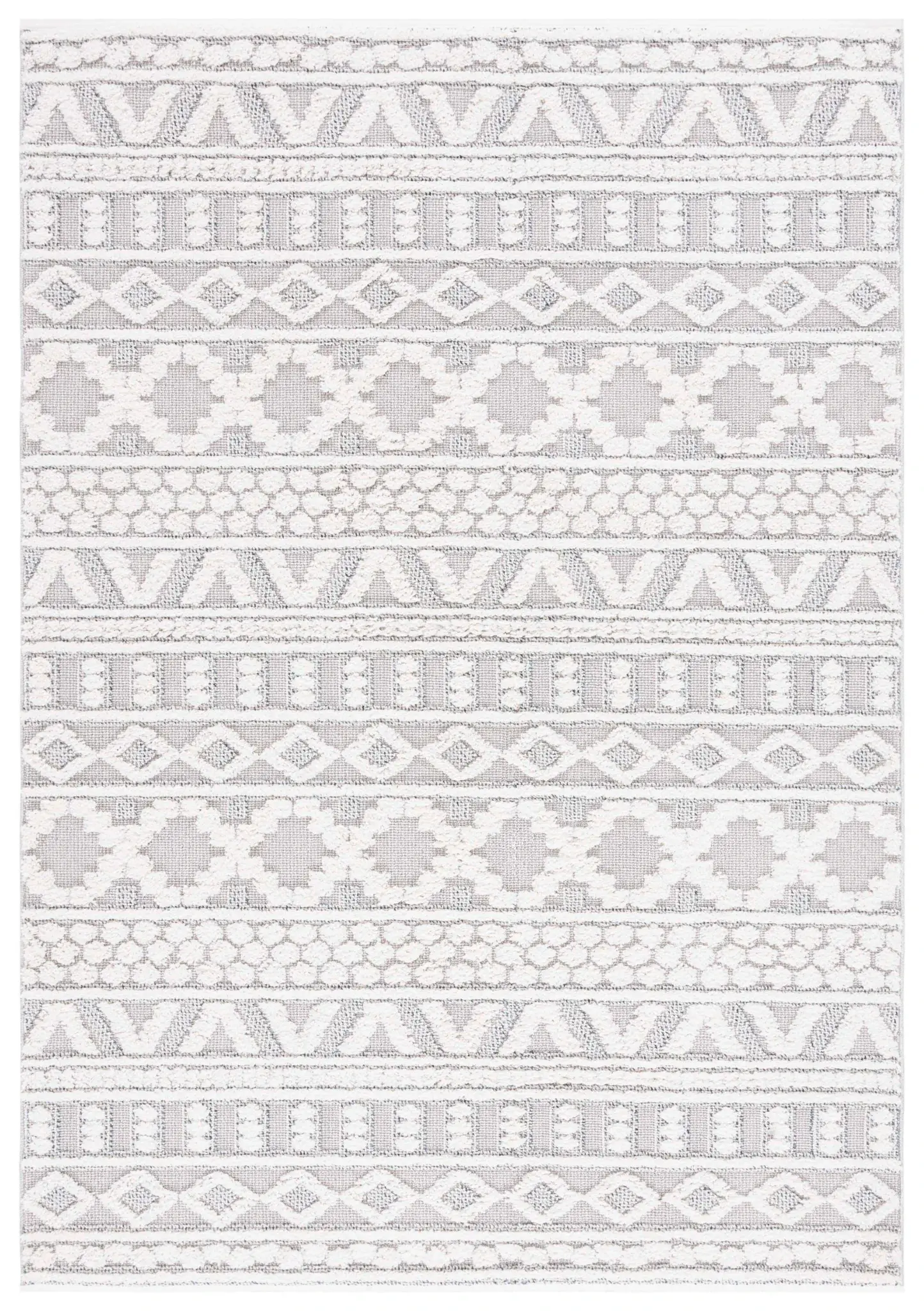 Trends Banded Geometric Shag Rug