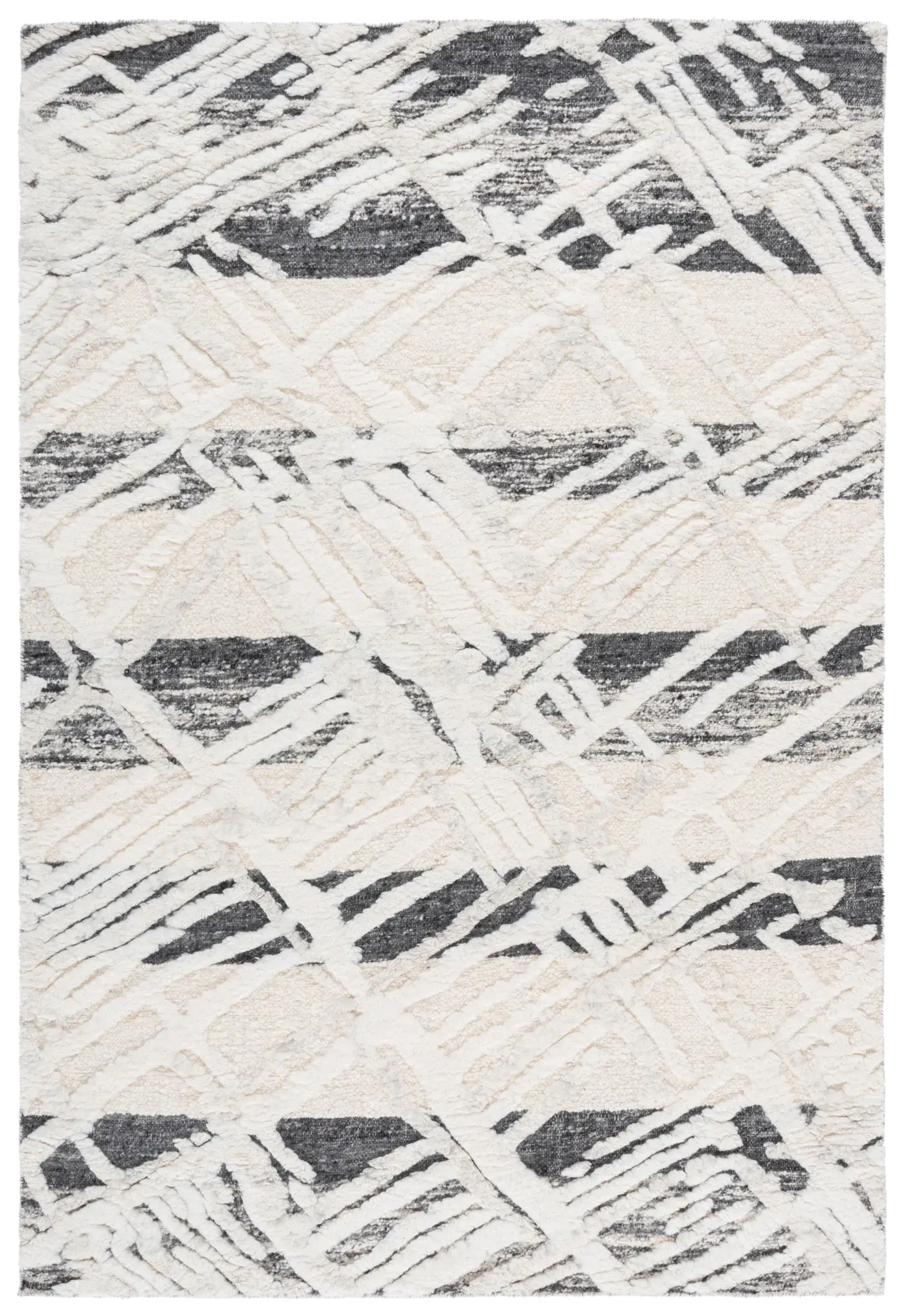 Tribeca Raised Lattice Hand-Knotted Wool Rug