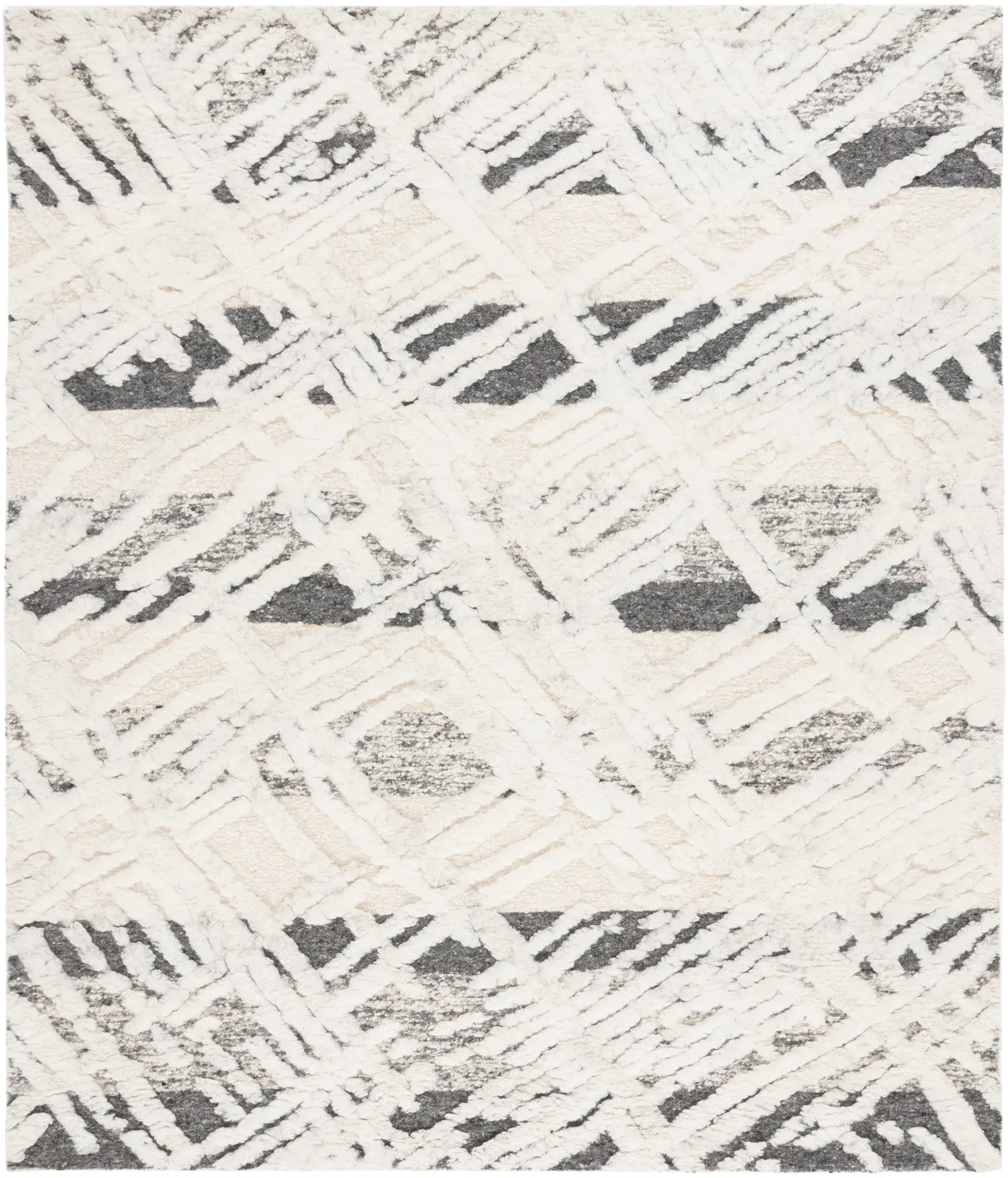Tribeca Raised Lattice Hand-Knotted Wool Rug