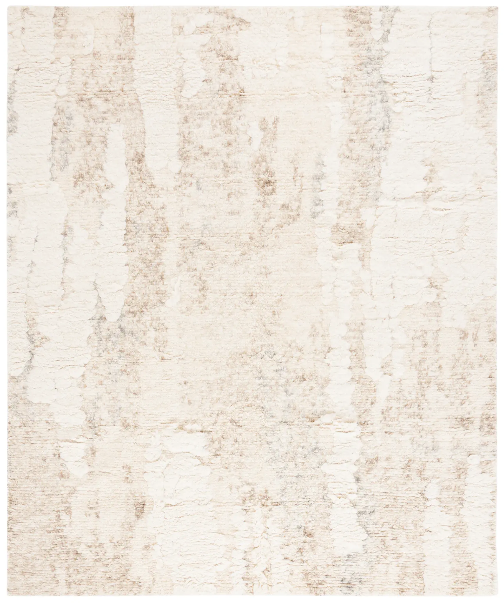 Tribeca Striated Hand-Knotted Shag Wool Rug