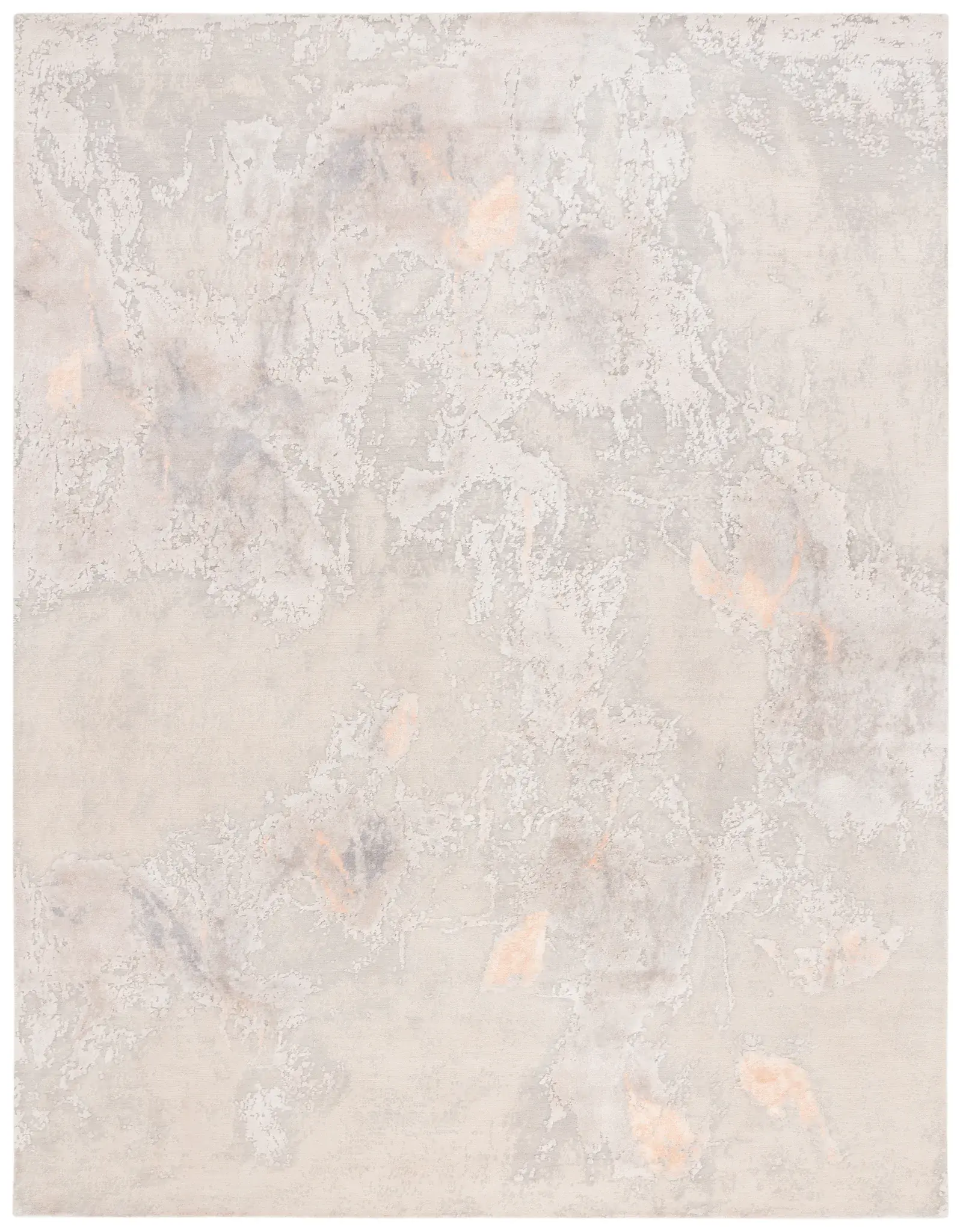 Tribeca Marbled Abstract Hand-Knotted Wool & Silk Rug