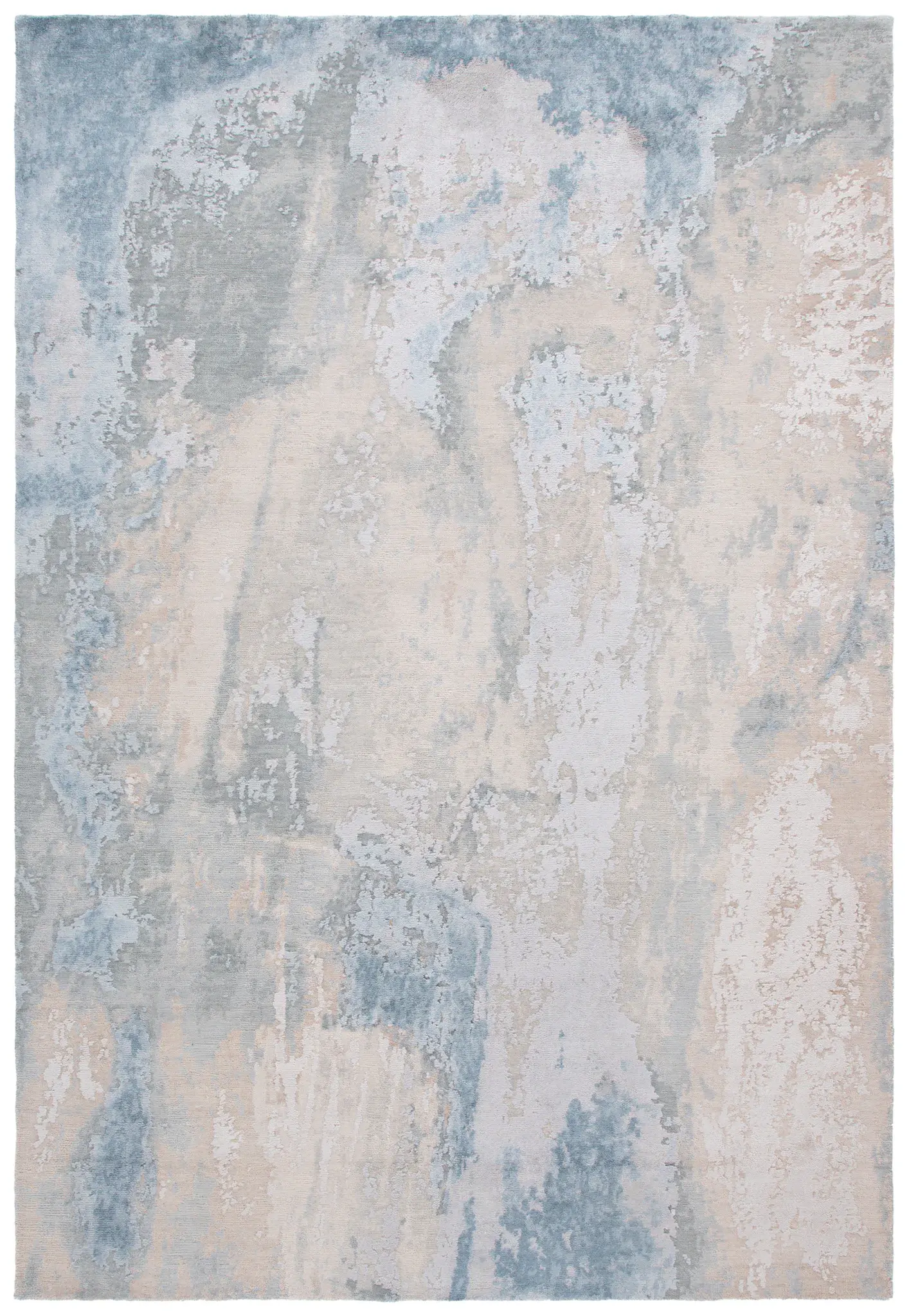 Tribeca Abstract Watercolor Hand-Knotted Wool & Silk Rug