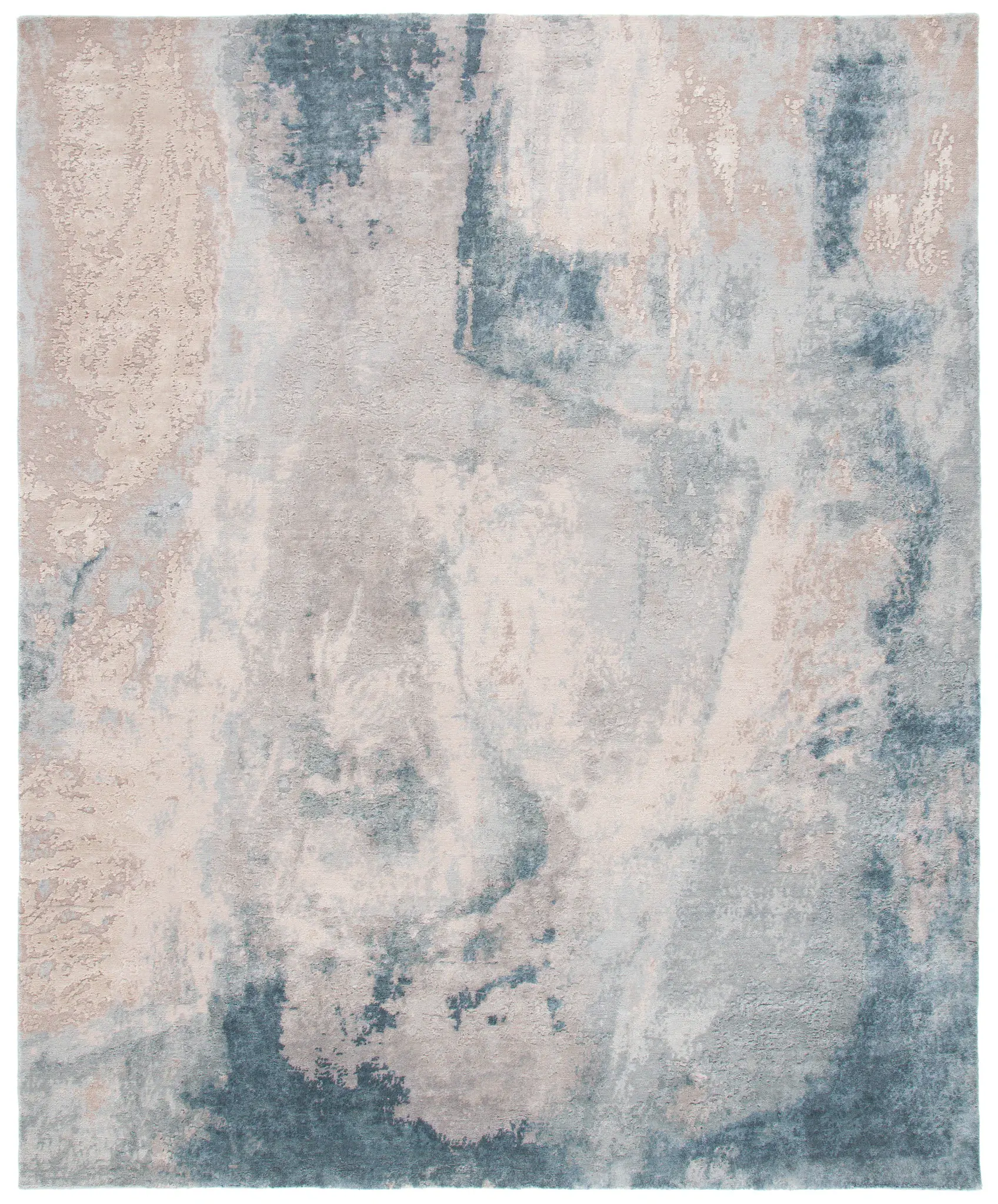 Tribeca Abstract Watercolor Hand-Knotted Wool & Silk Rug