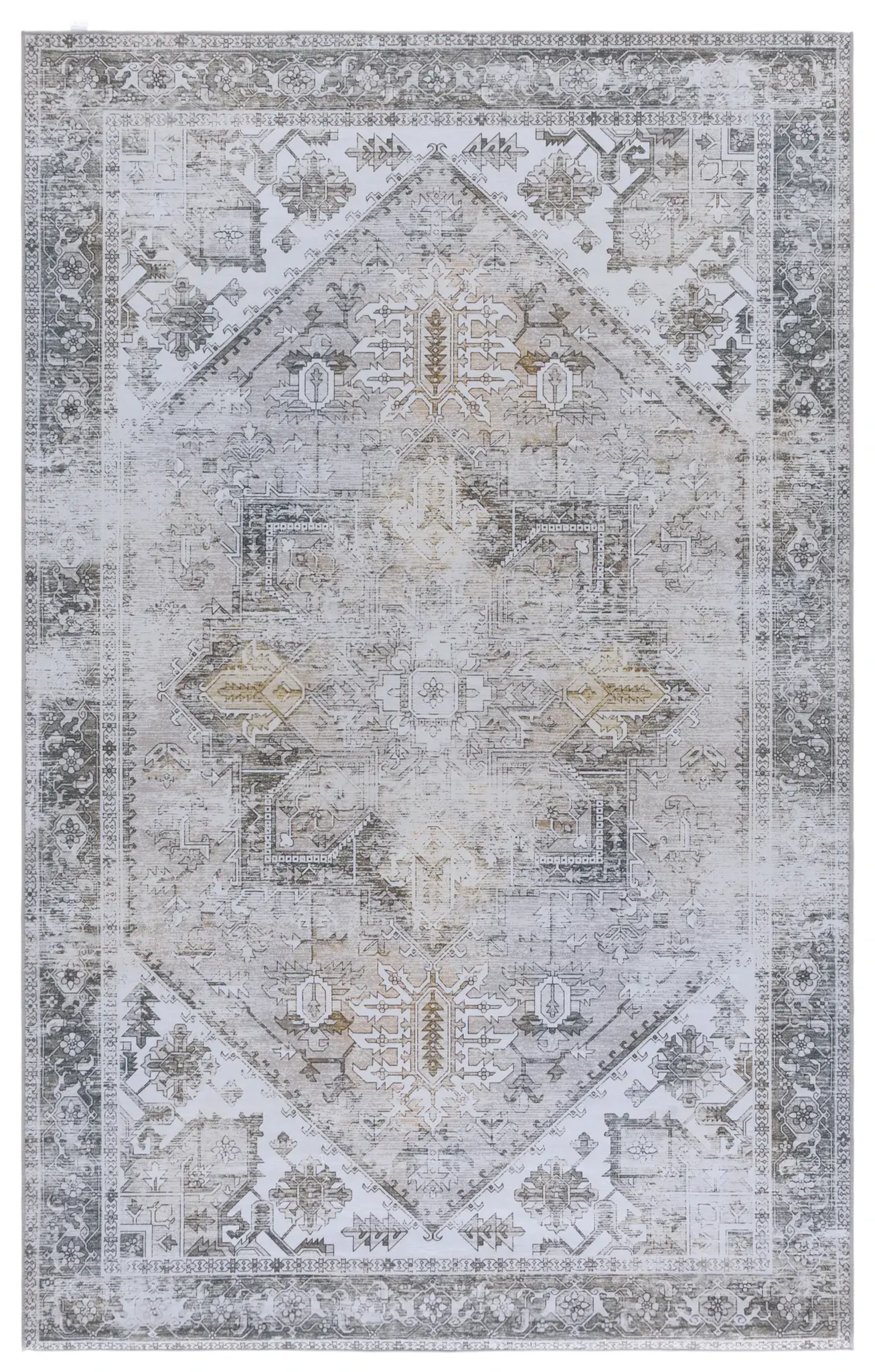 Tucson Distressed Medallion Washable Rug