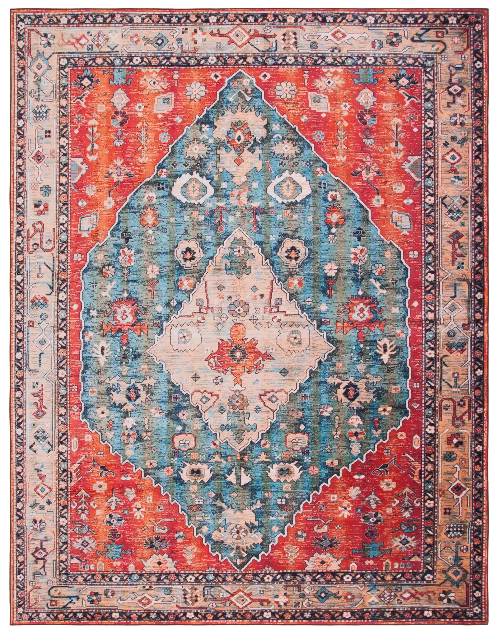 Tucson Tribal Diamond Washable Rug