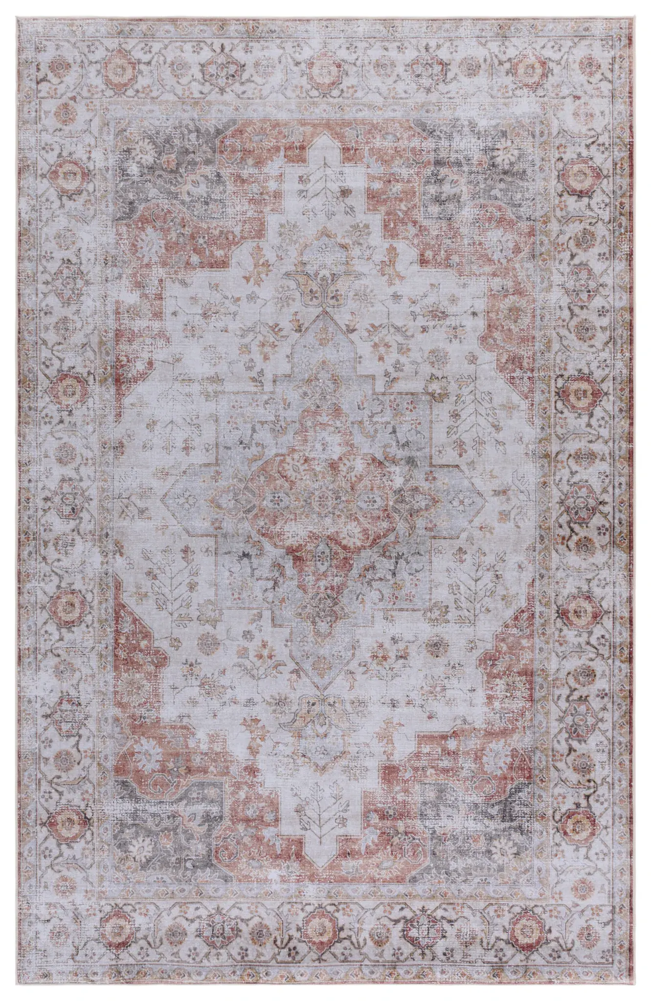 Tucson Faded Medallion Washable Rug