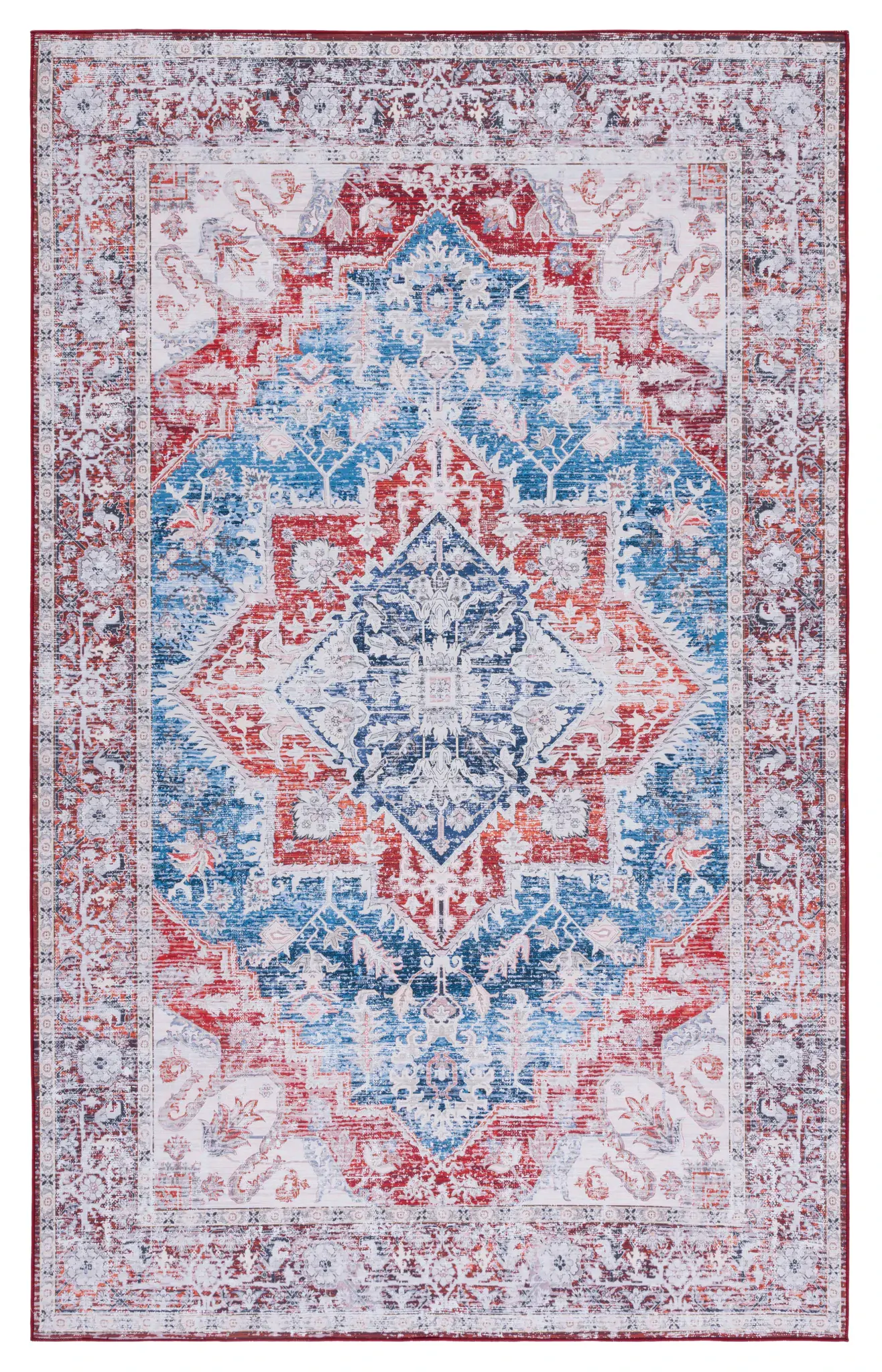 Tucson Pointed Star Medallion Washable Rug
