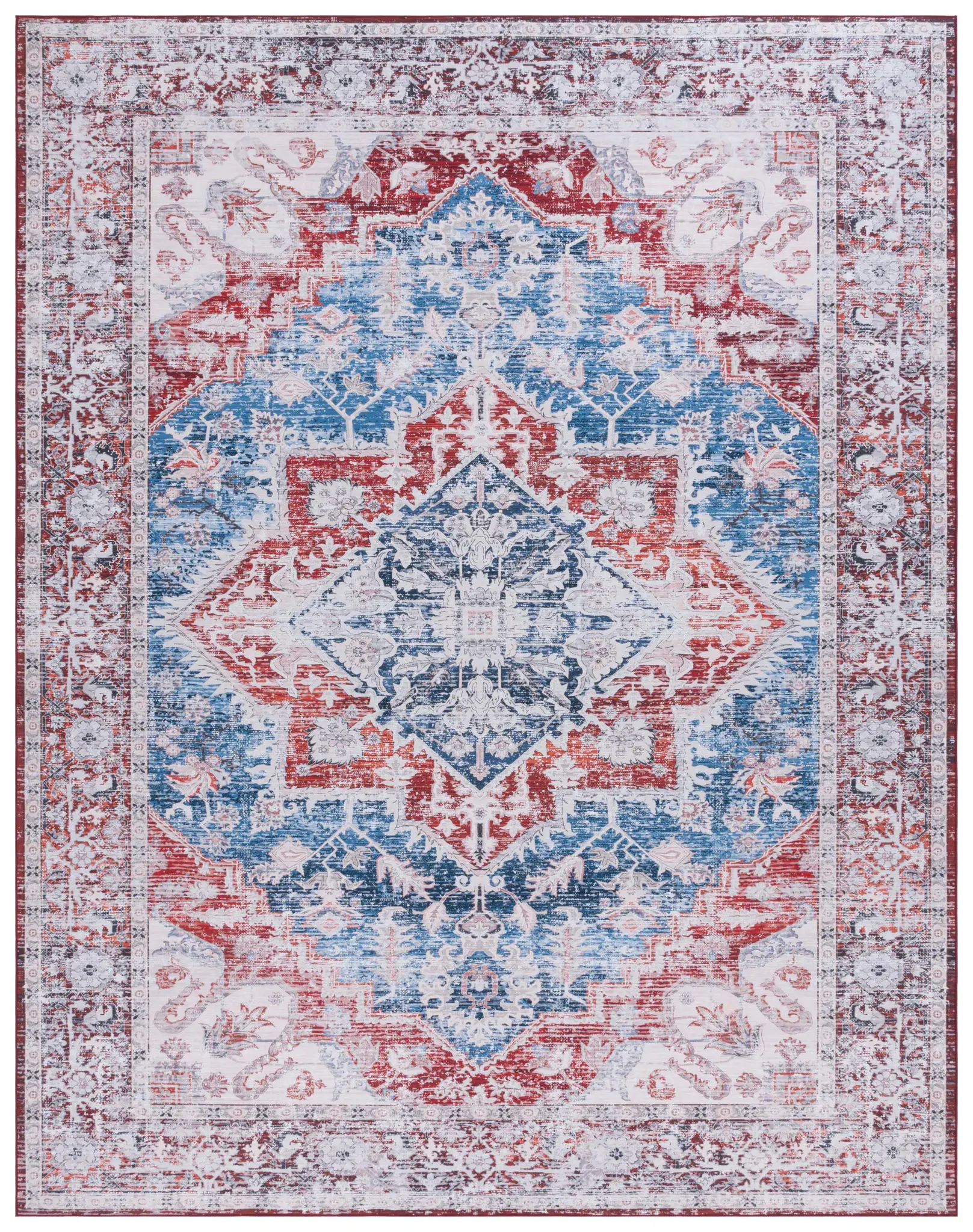 Tucson Pointed Star Medallion Washable Rug