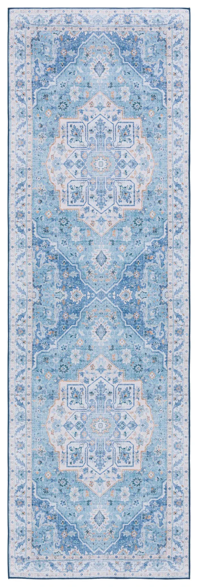 Tucson Framed Medallion Washable Rug