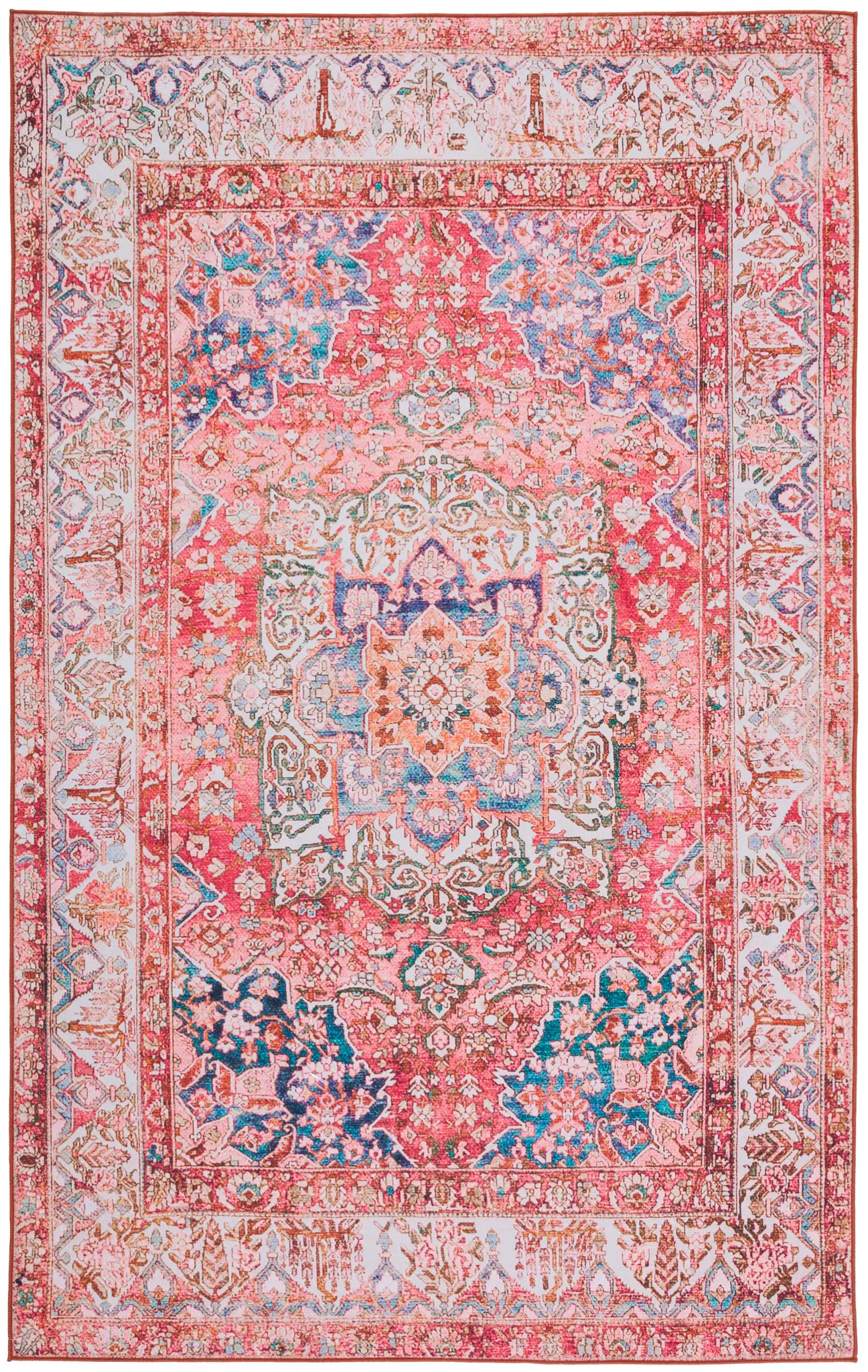 Tucson Ornate Medallion Washable Rug