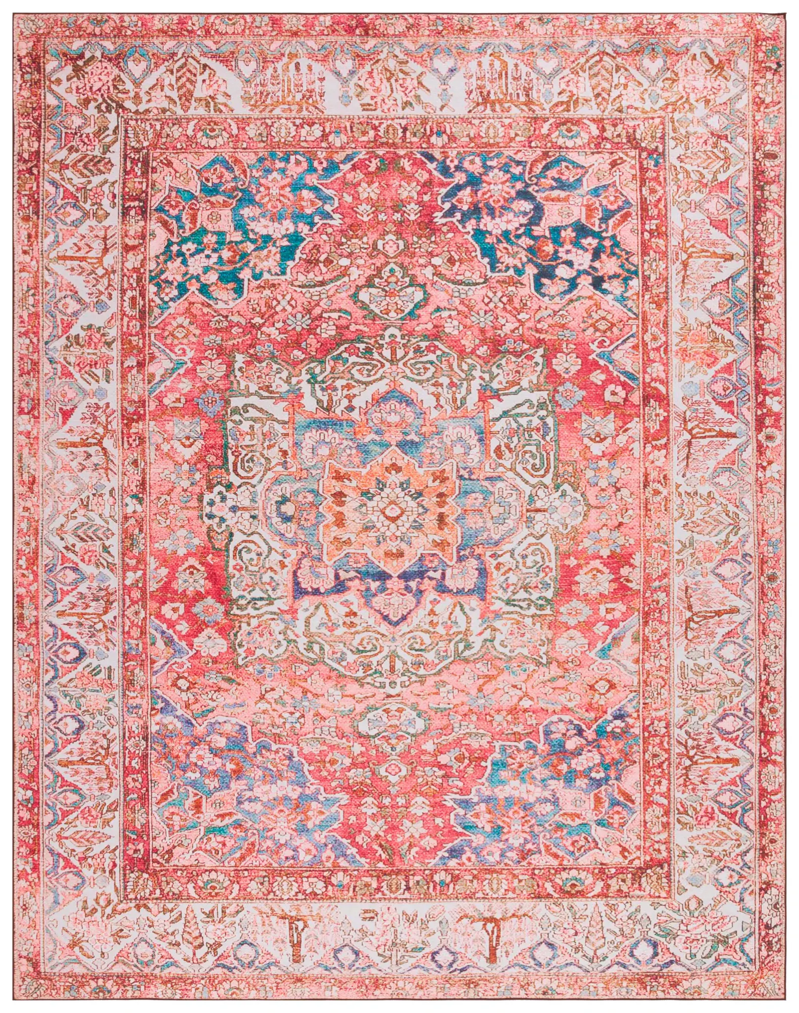 Tucson Ornate Medallion Washable Rug