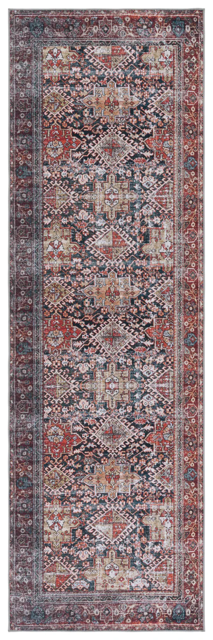 Tucson Diamond Grid Washable Rug