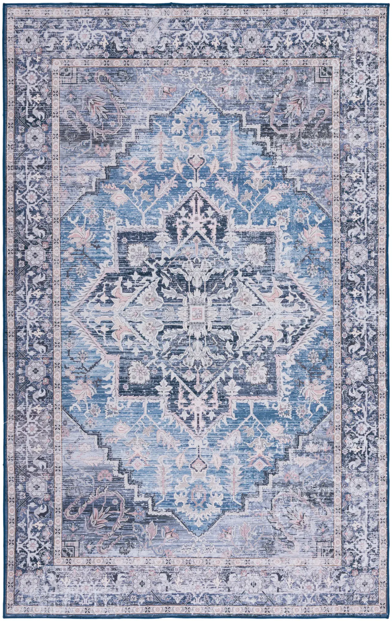 Tucson Stepped Medallion Washable Rug