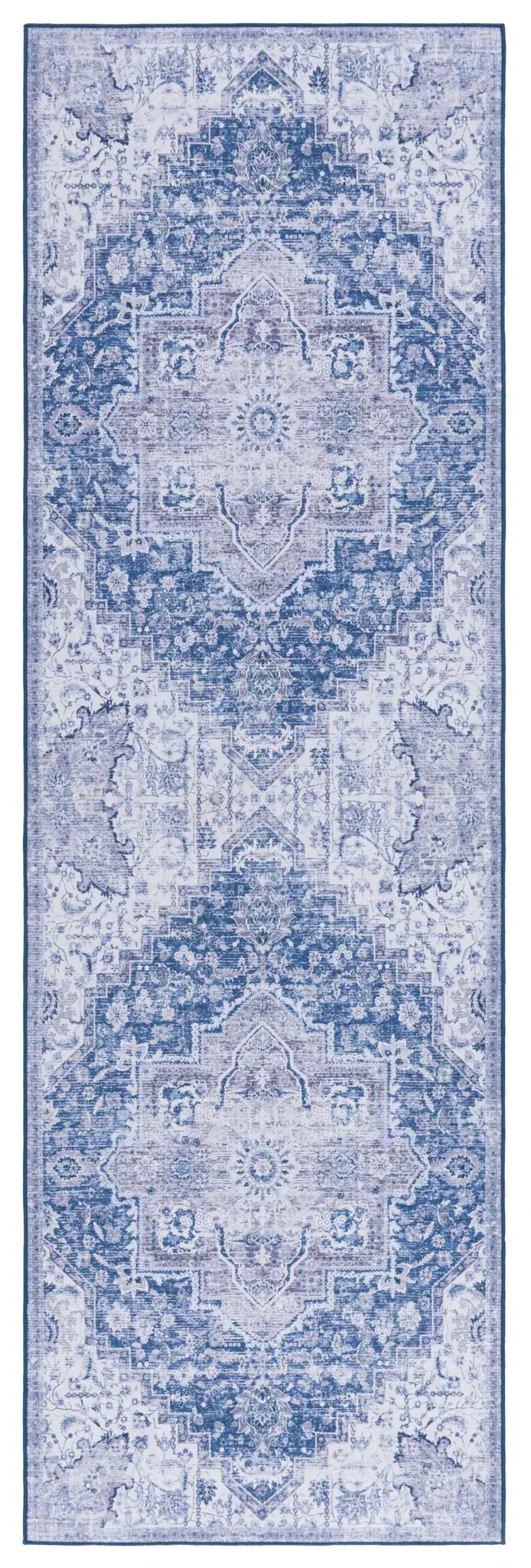 Tucson Open Field Floral Medallion Washable Rug