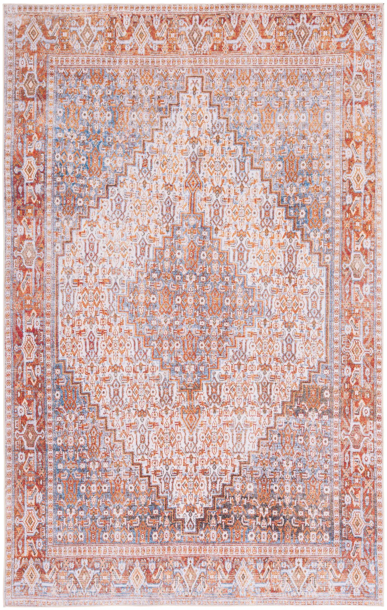 Tucson Concentric Medallion Washable Rug