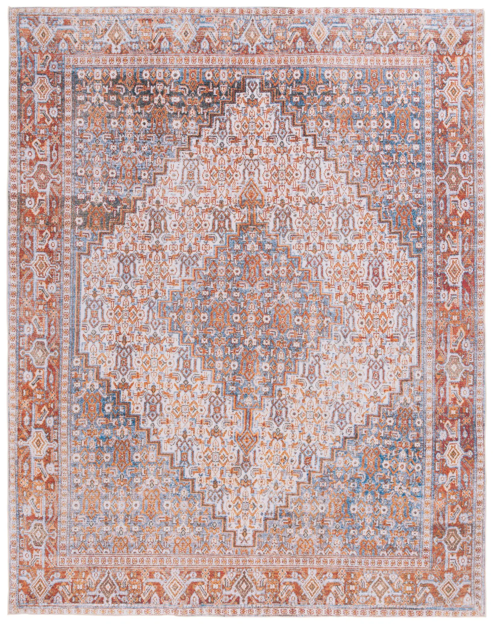 Tucson Concentric Medallion Washable Rug