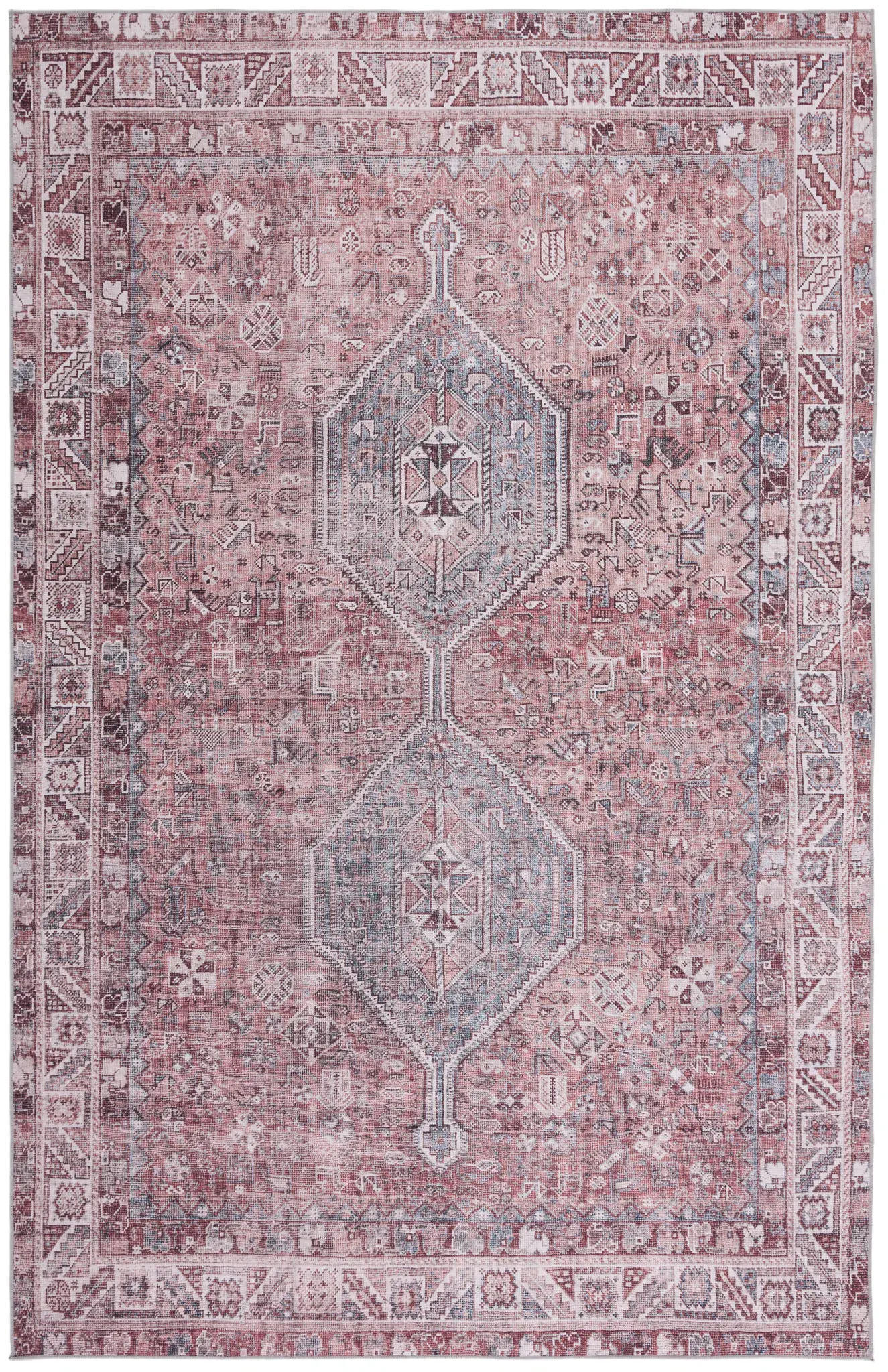 Tucson Vintage Double Medallion Washable Rug