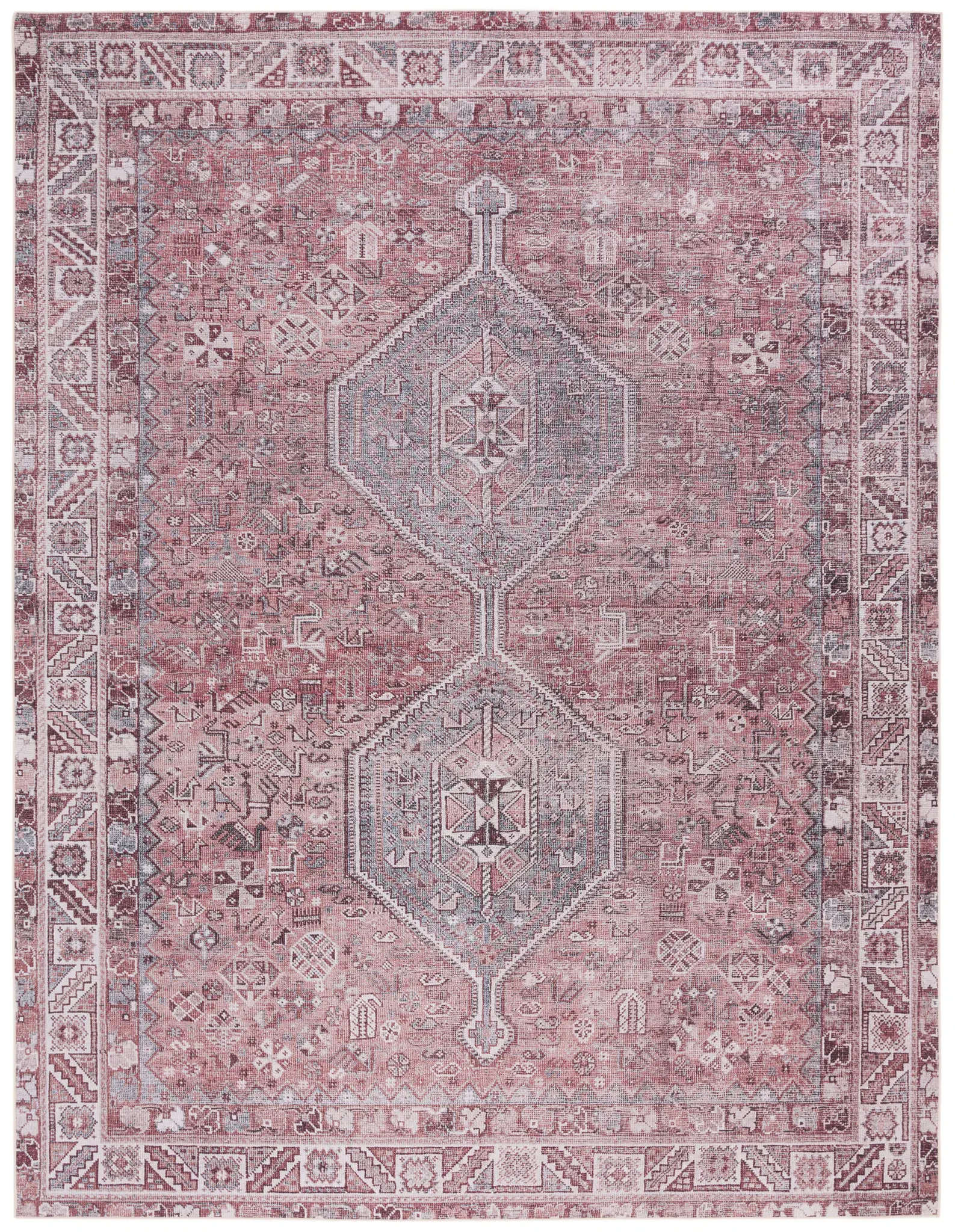Tucson Vintage Double Medallion Washable Rug