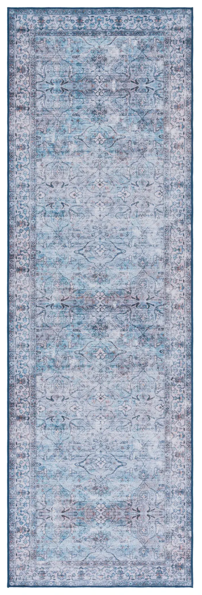 Tucson Distressed Allover Cartouche Washable Rug