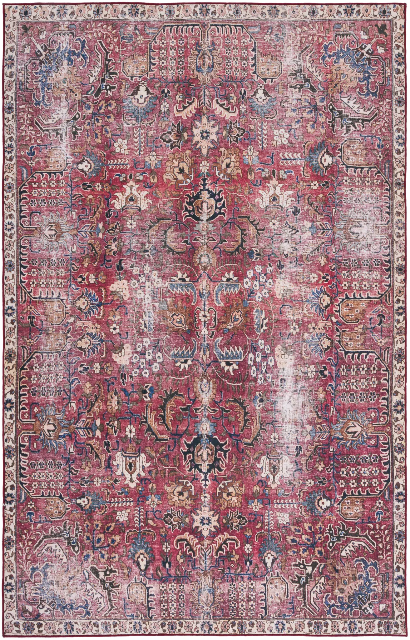 Tucson Distressed Persian Allover Washable Rug