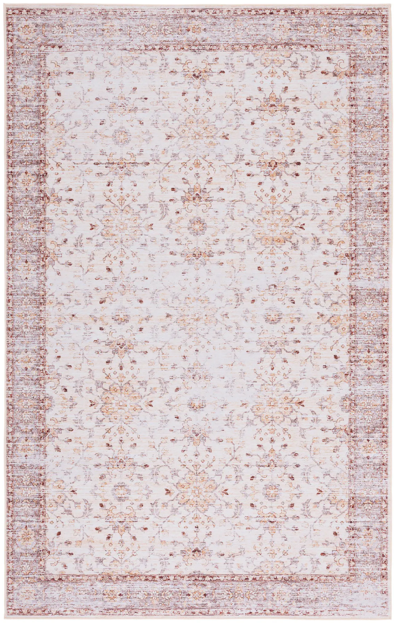 Tucson Faded Floral Washable Rug