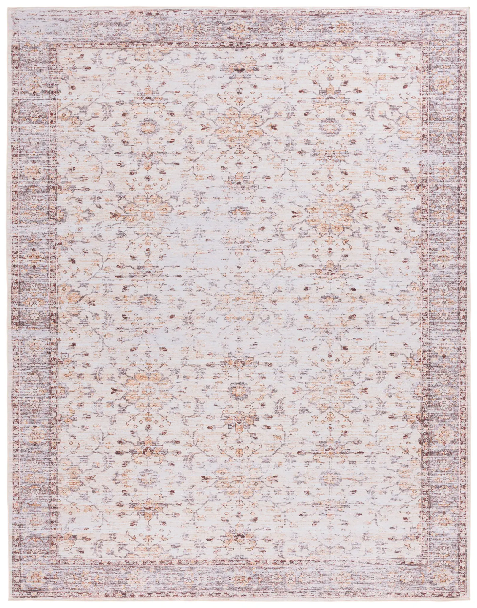Tucson Faded Floral Washable Rug