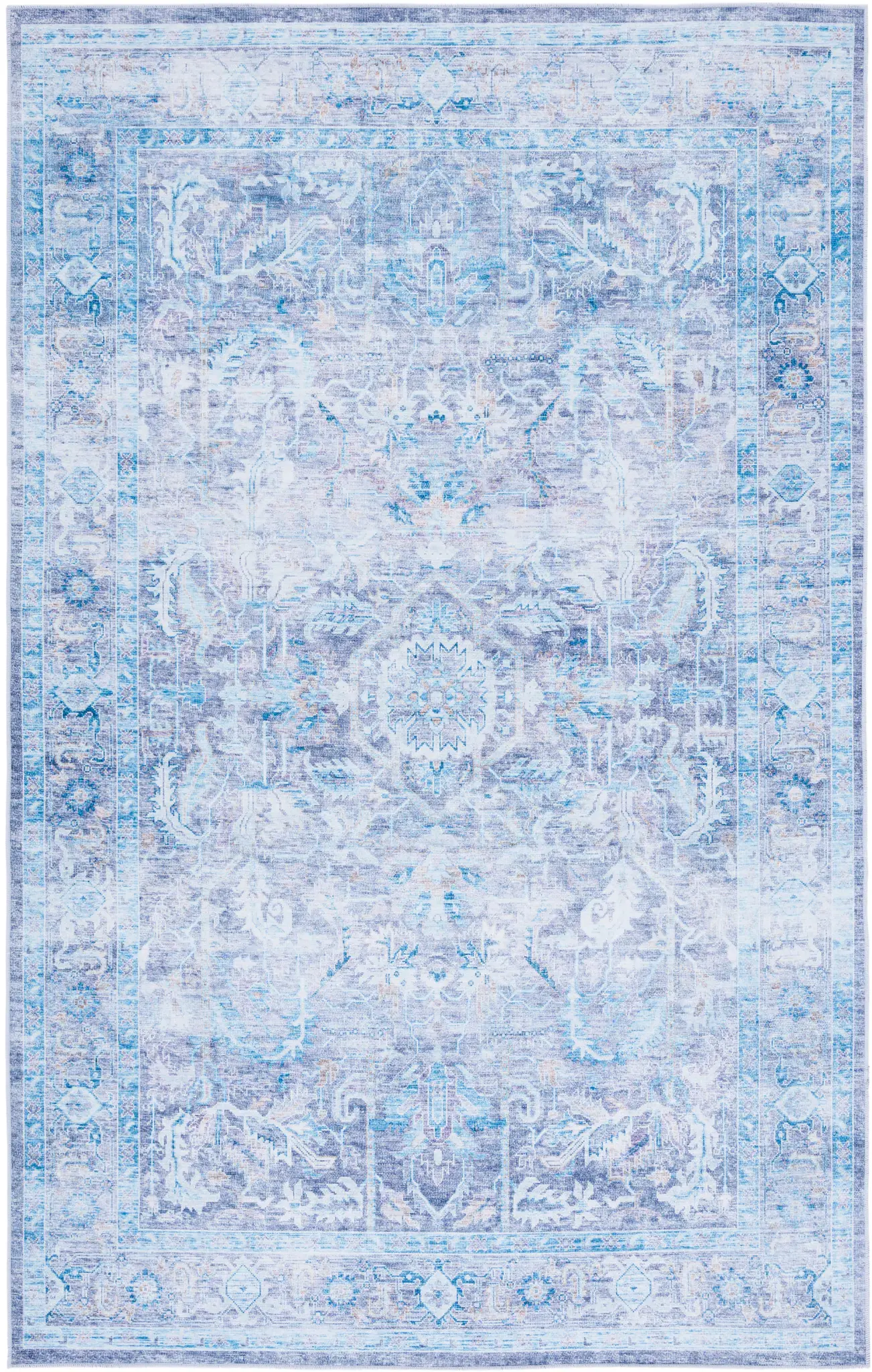 Tucson Faded Allover Medallion Washable Rug