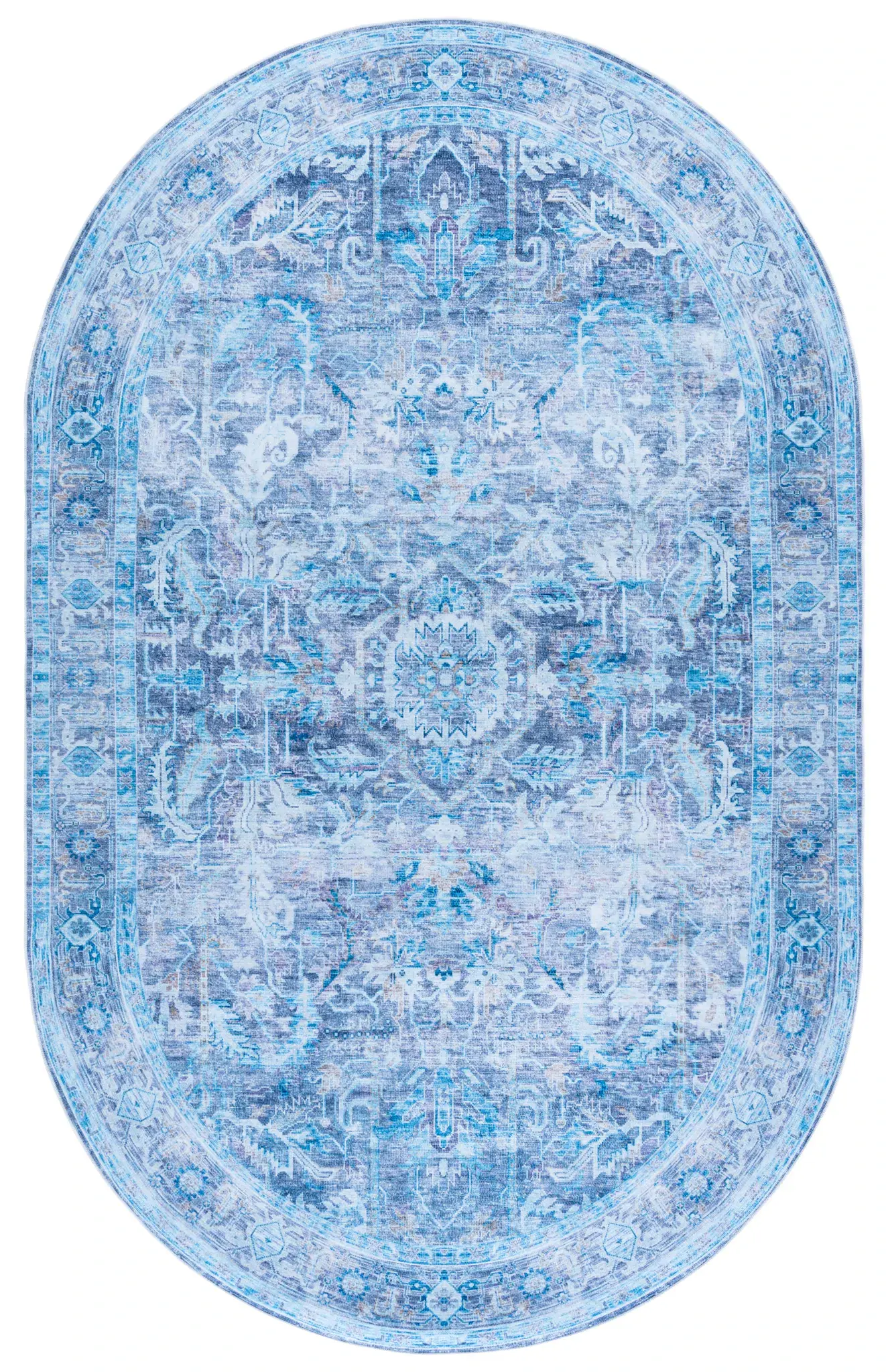 Tucson Faded Allover Medallion Washable Rug