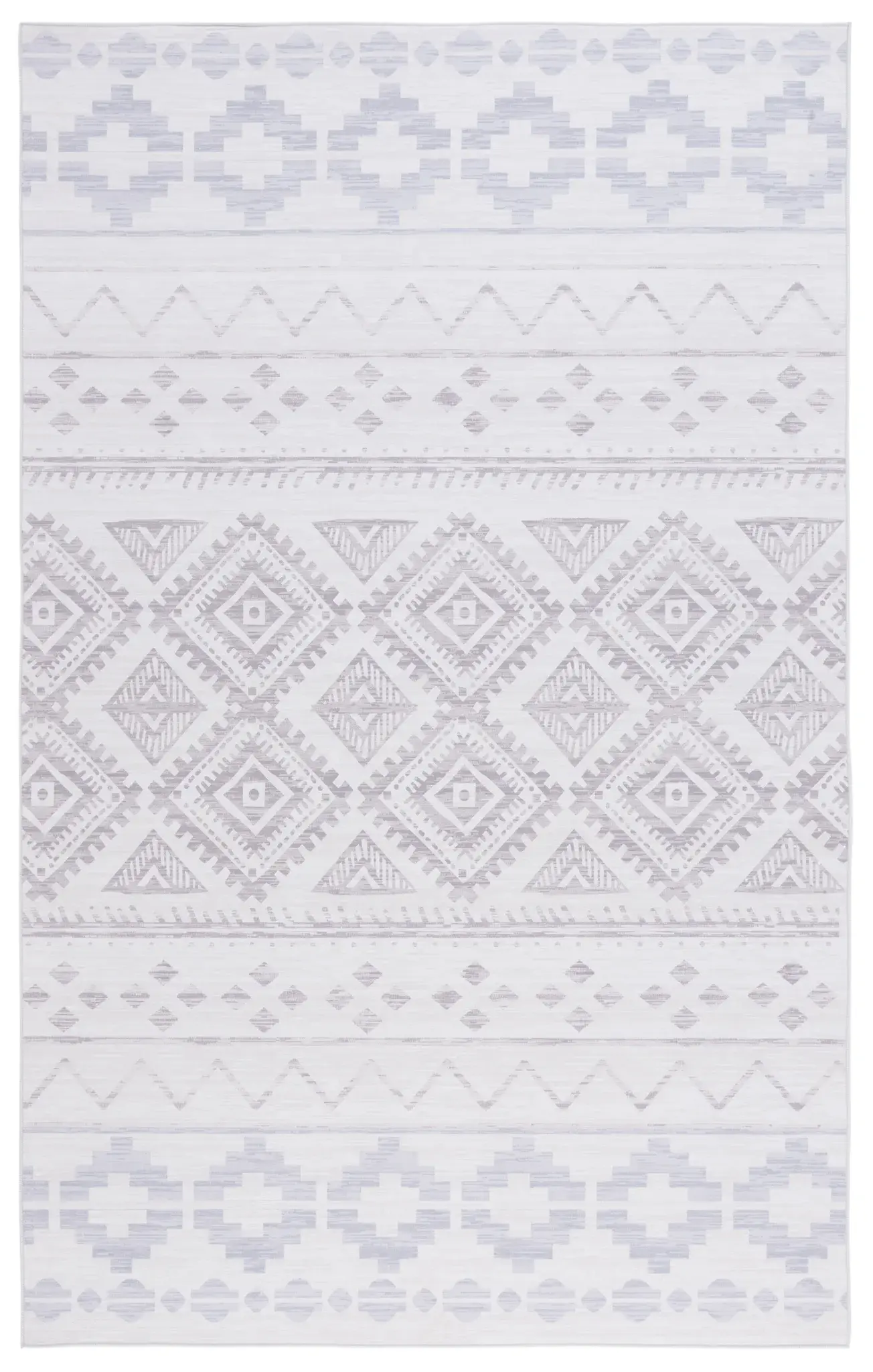 Tucson Banded Diamond Washable Rug