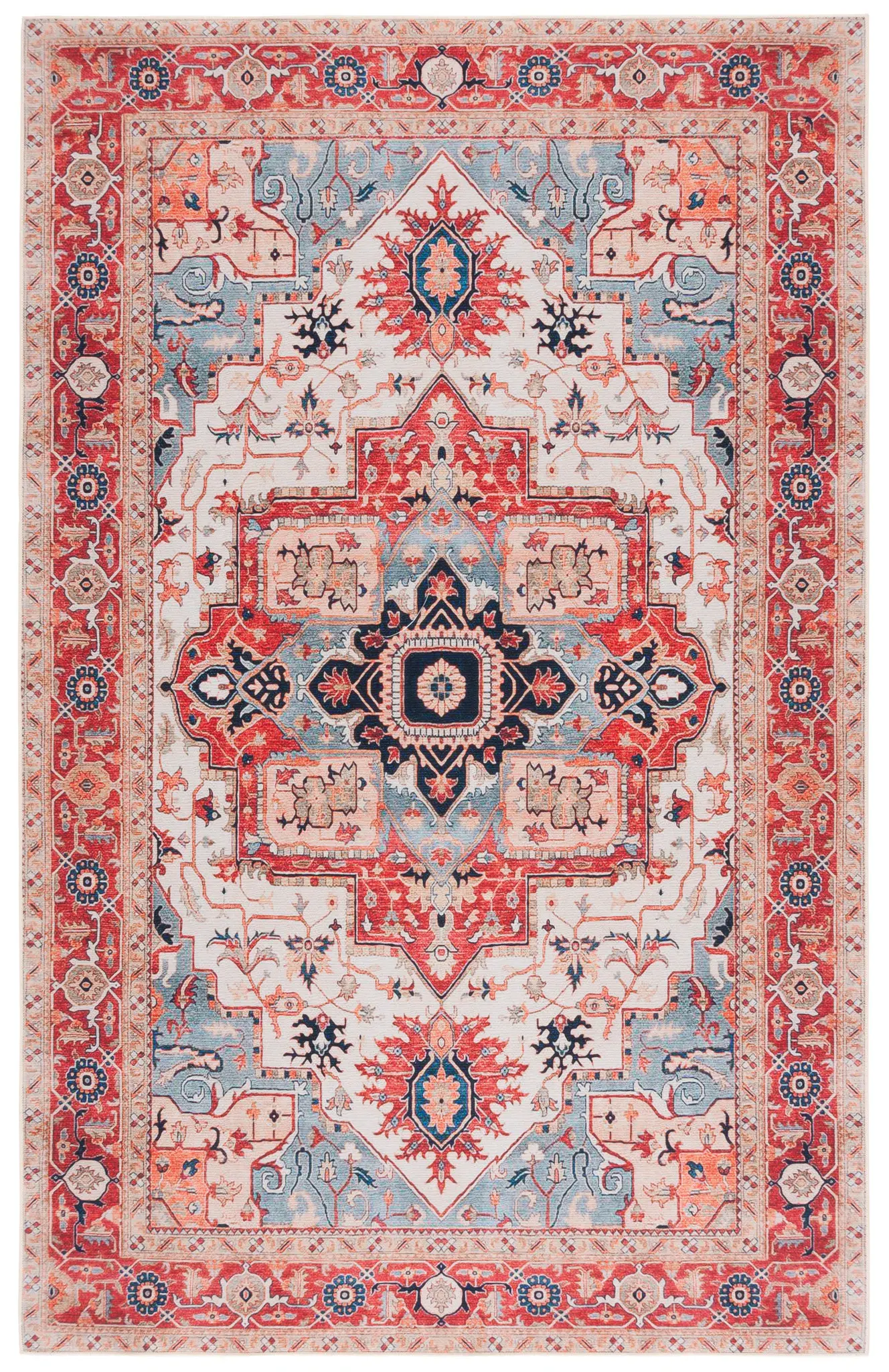 Tucson Square Medallion Washable Rug