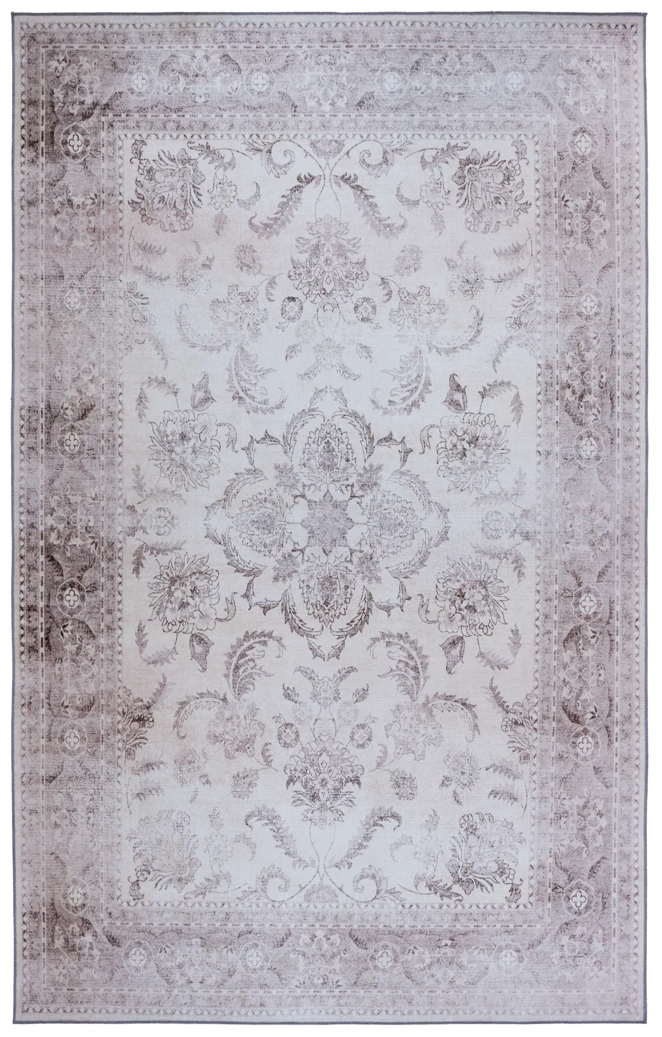 Tucson Floral Damask Washable Rug