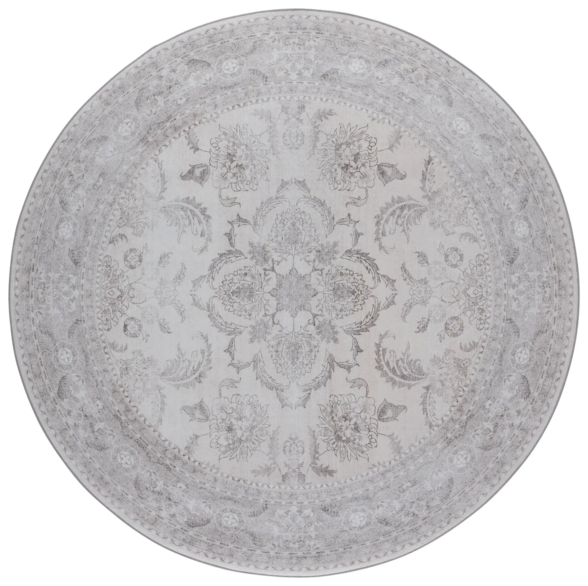 Tucson Floral Damask Washable Rug