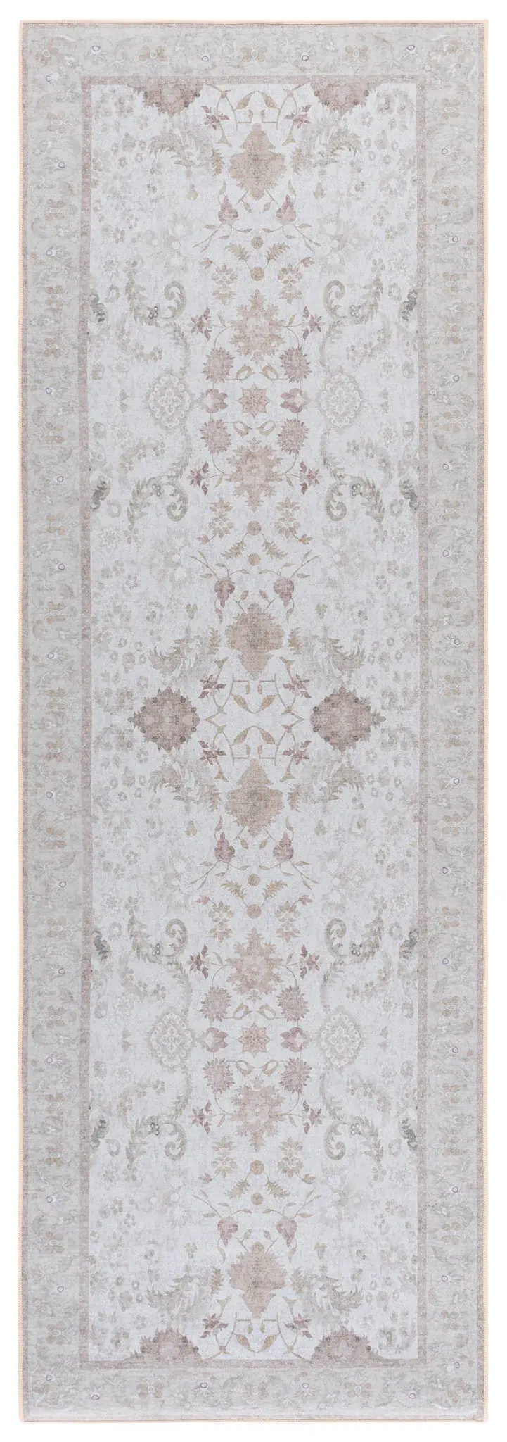 Tucson Vine Floral Bordered Washable Rug