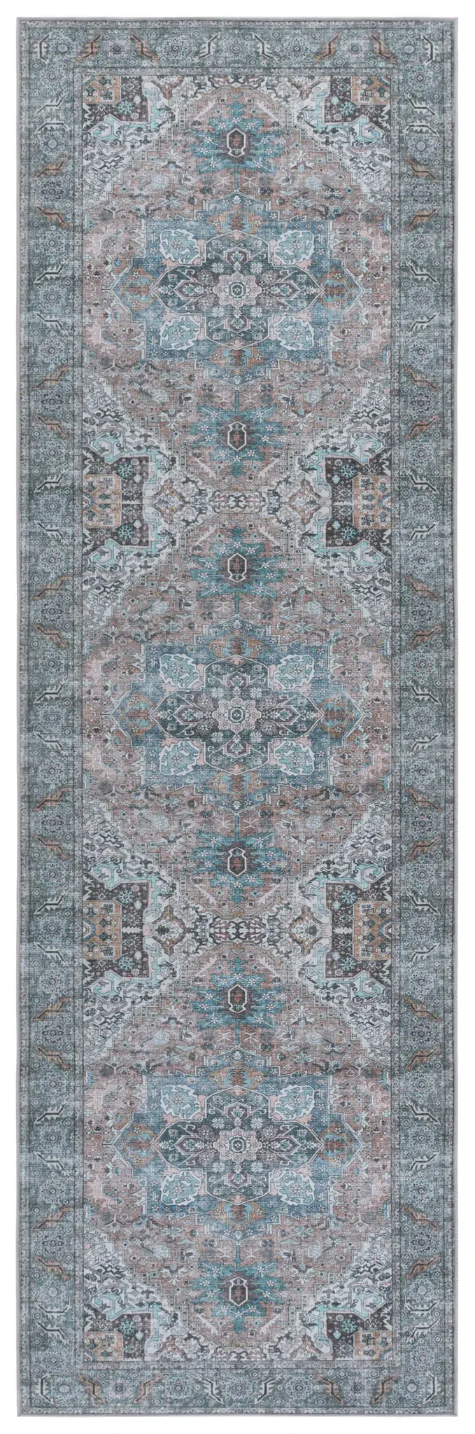 Tucson Transitional Medallion Washable Rug