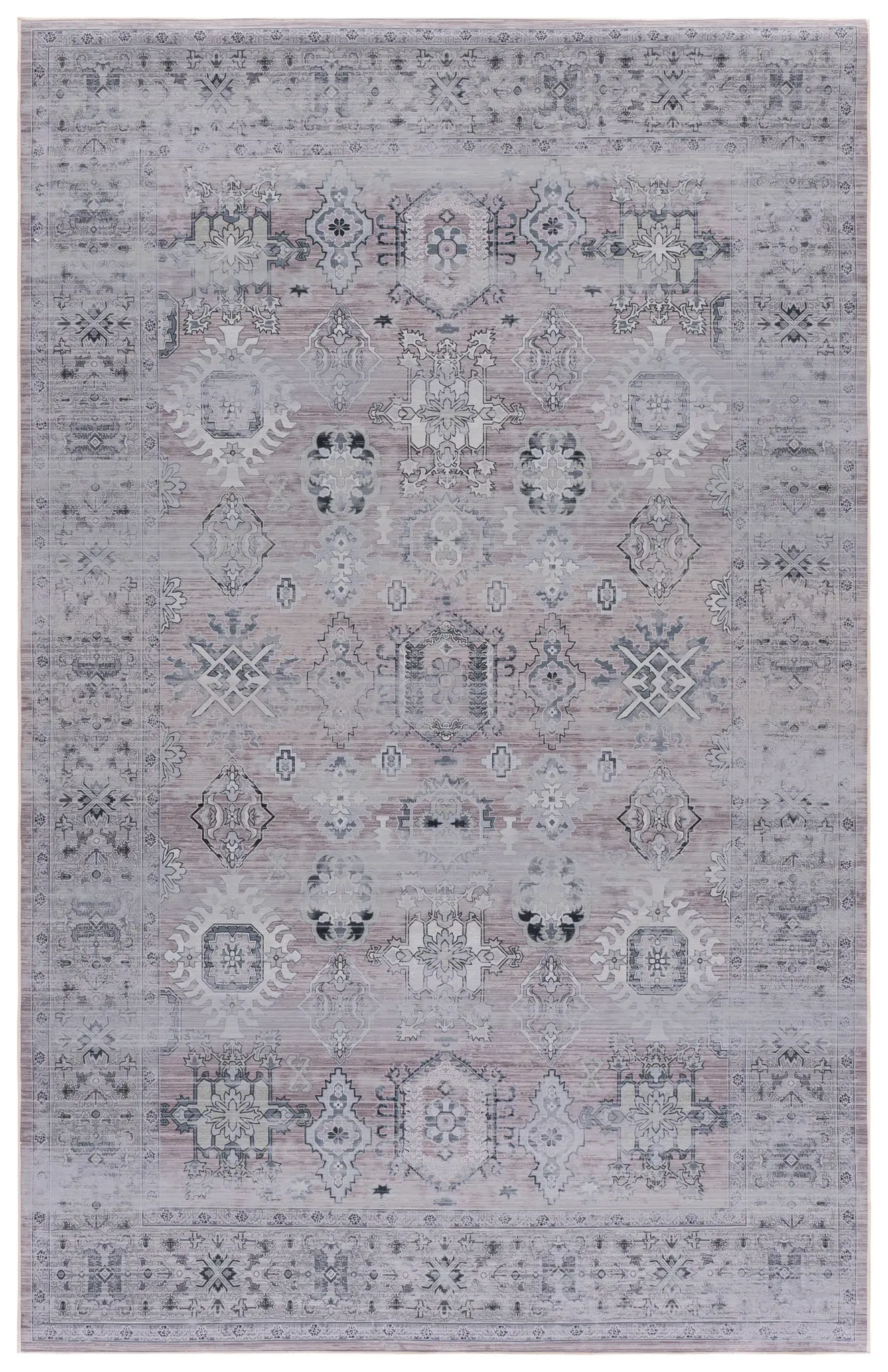 Tucson Distressed Medallion Washable Rug