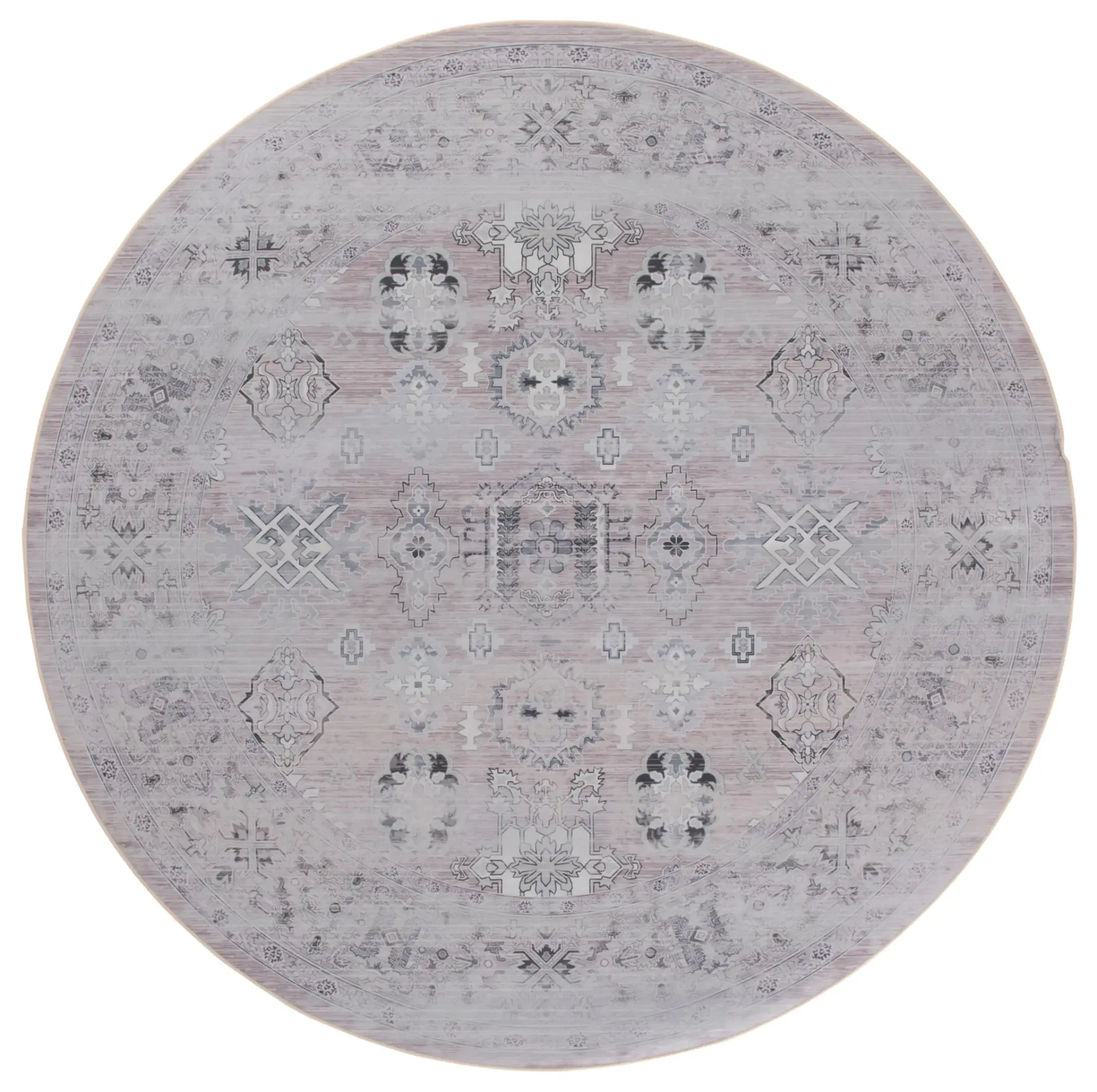 Tucson Distressed Medallion Washable Rug