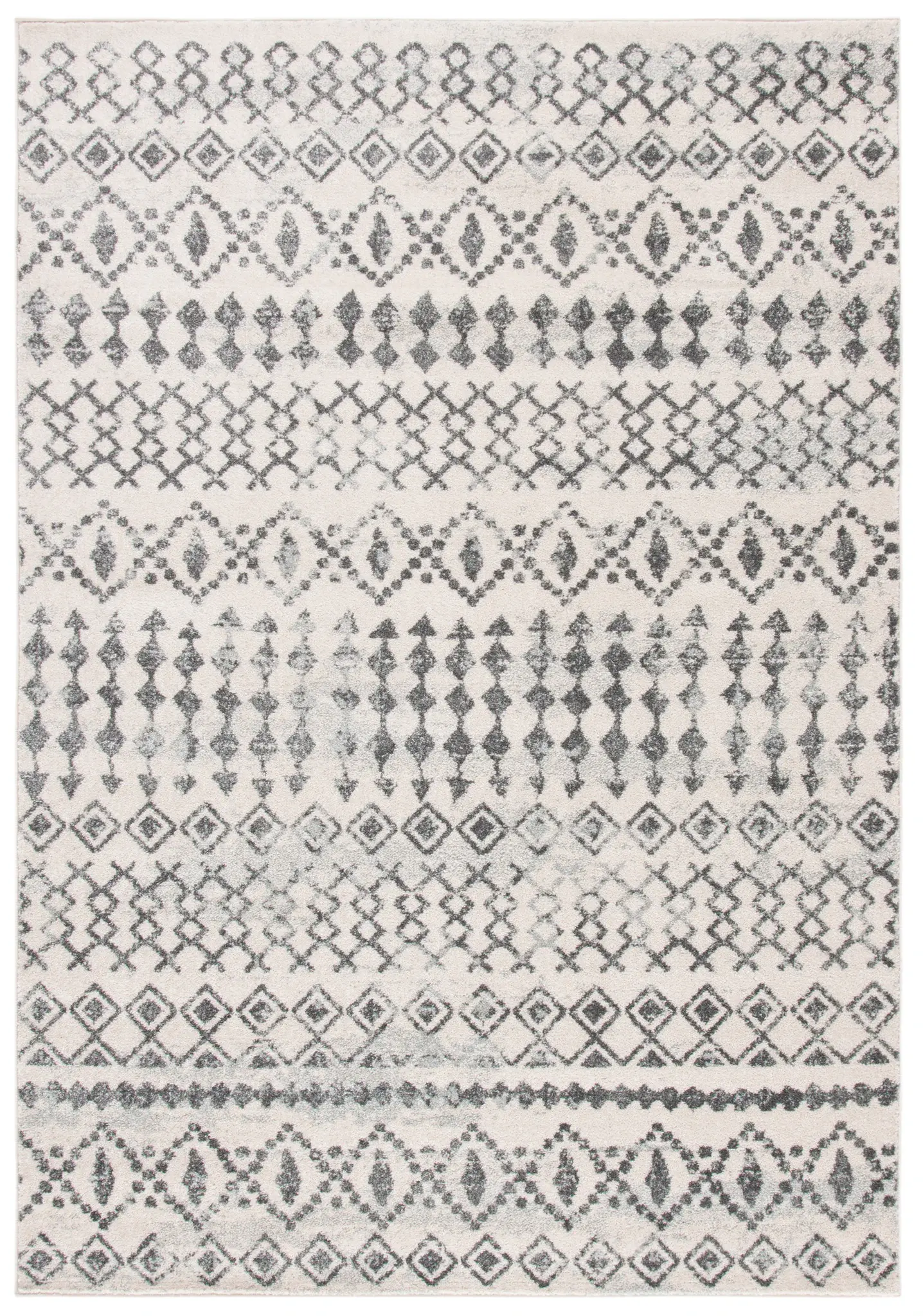 Tulum Distressed Banded Tribal Rug