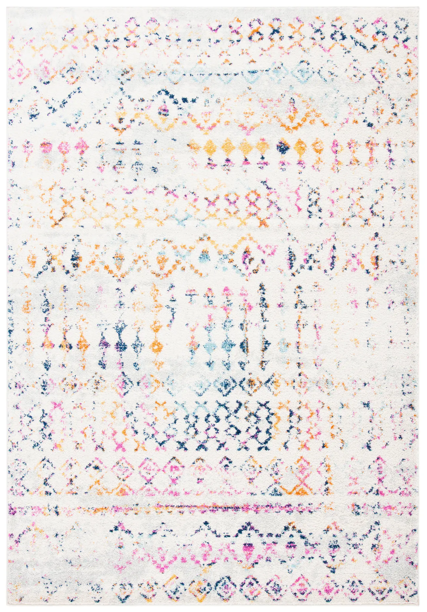Tulum Distressed Banded Tribal Rug
