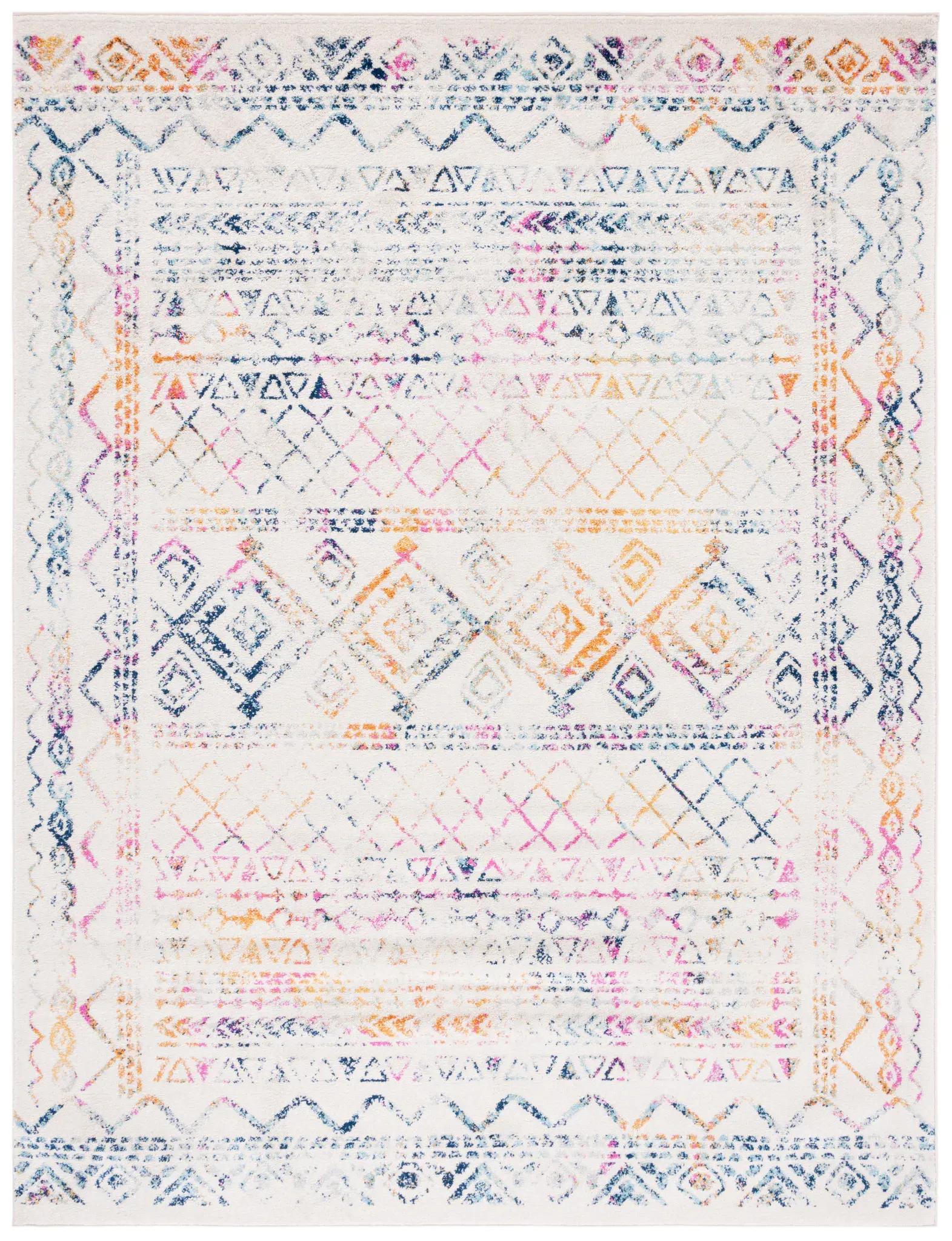 Tulum Banded Geometric Rug