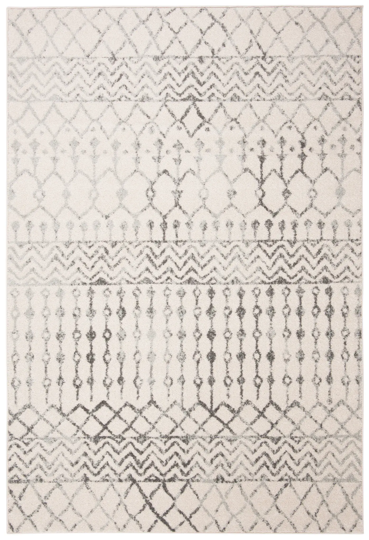Tulum Banded Chevron And Diamond Rug