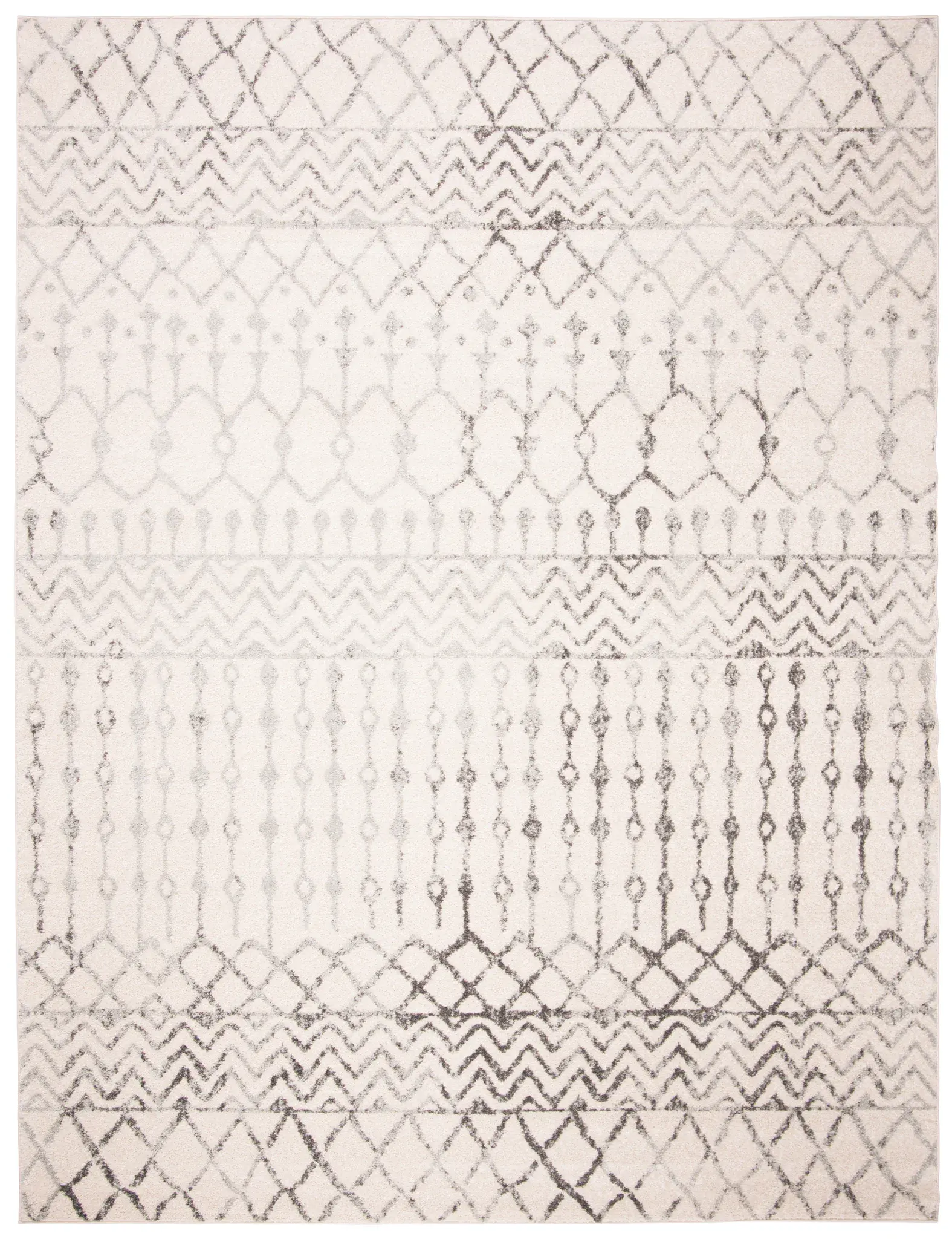 Tulum Banded Chevron And Diamond Rug
