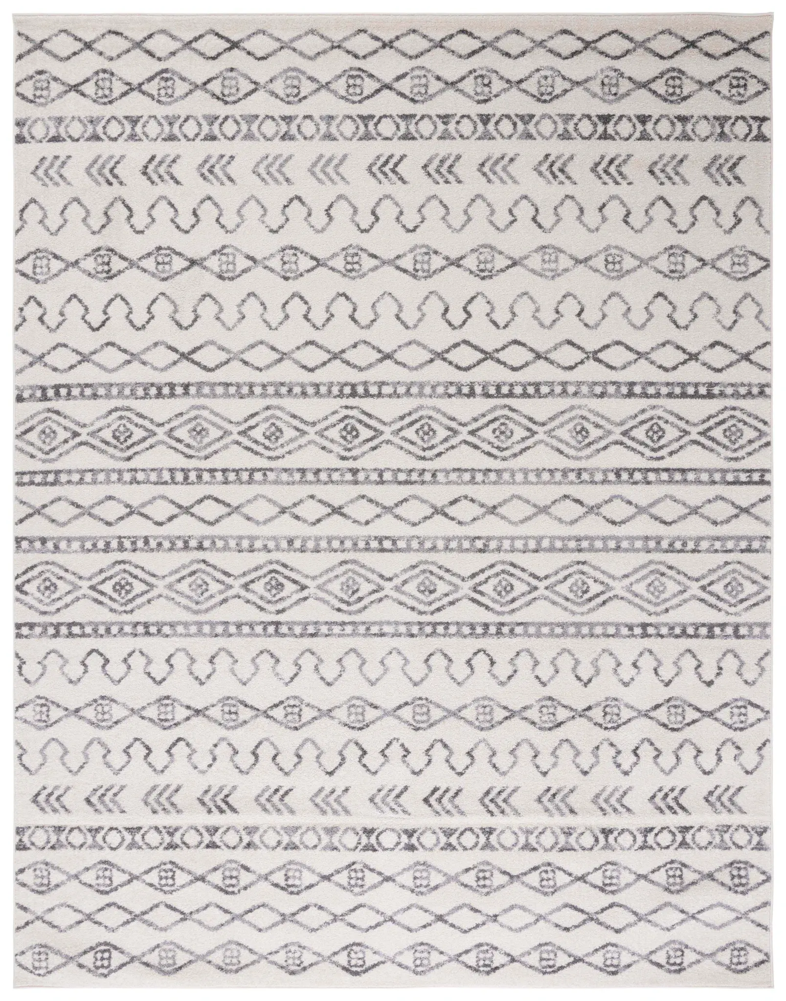 Tulum Banded Diamond Wave Rug