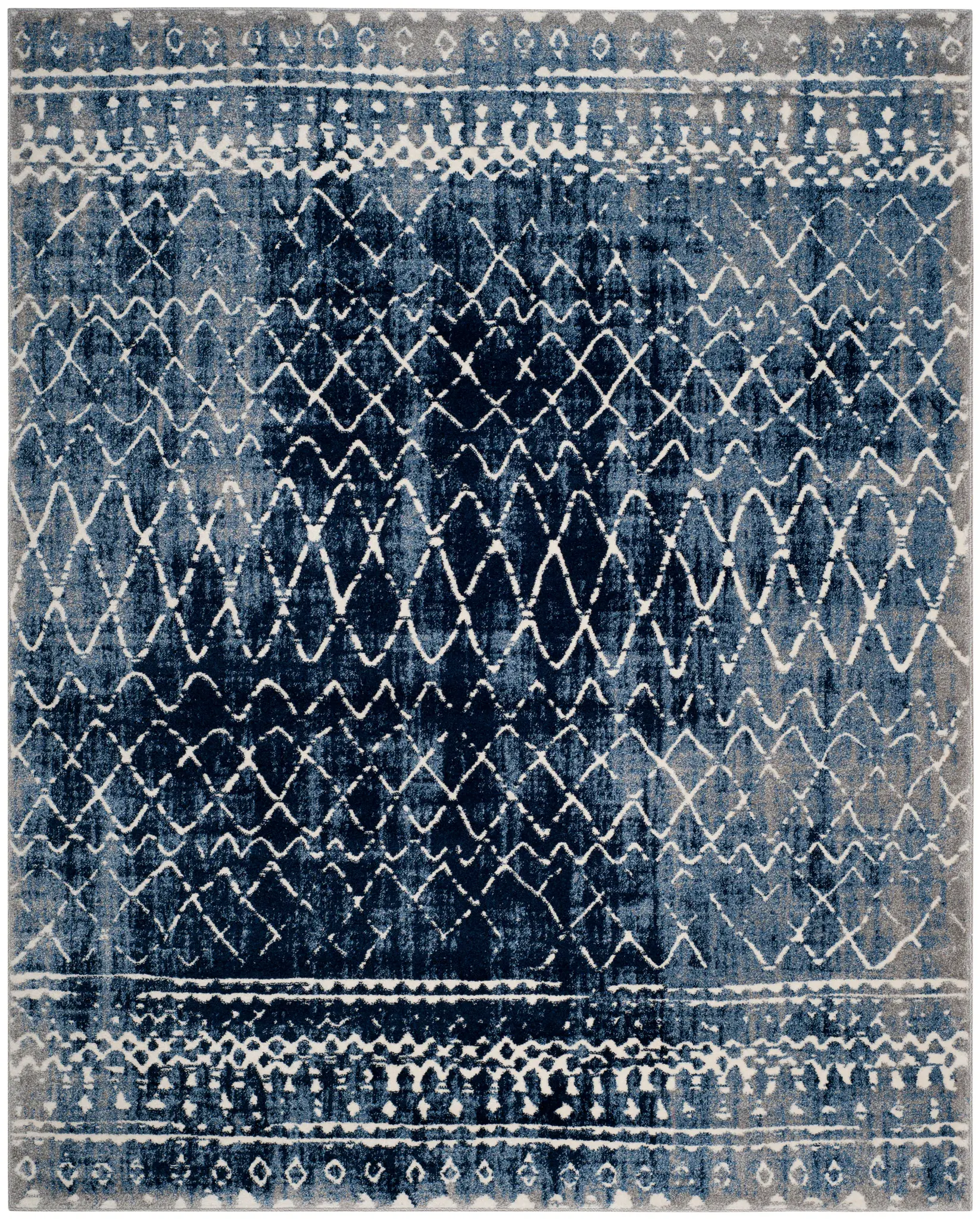 Tunisia Tulum Distressed Lattice Rug