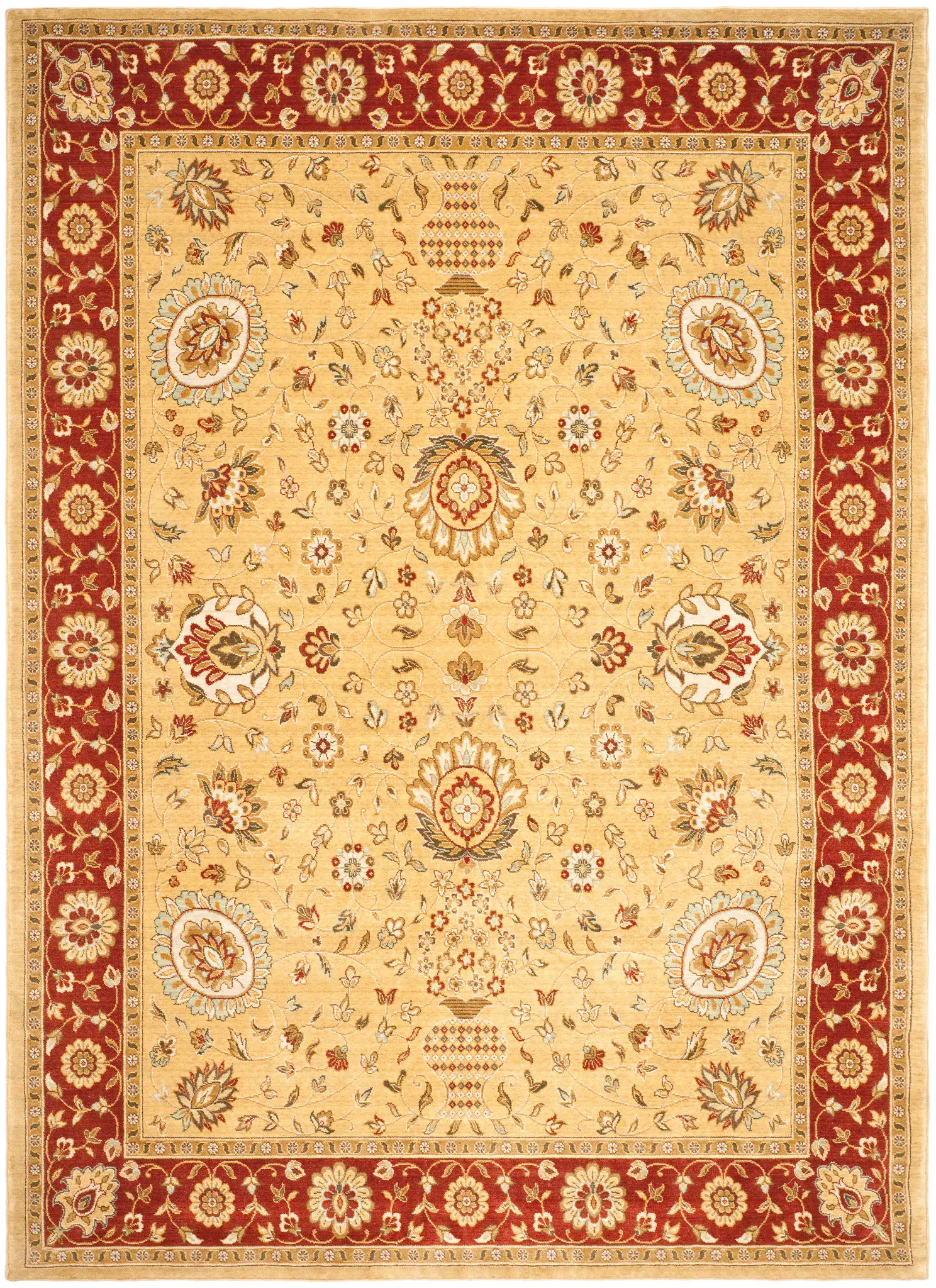 Tuscany Floral Border Wool Rug