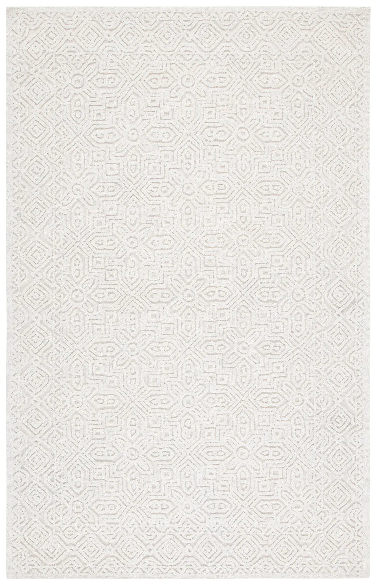 Textural Tile Hand-Tufted Wool Rug