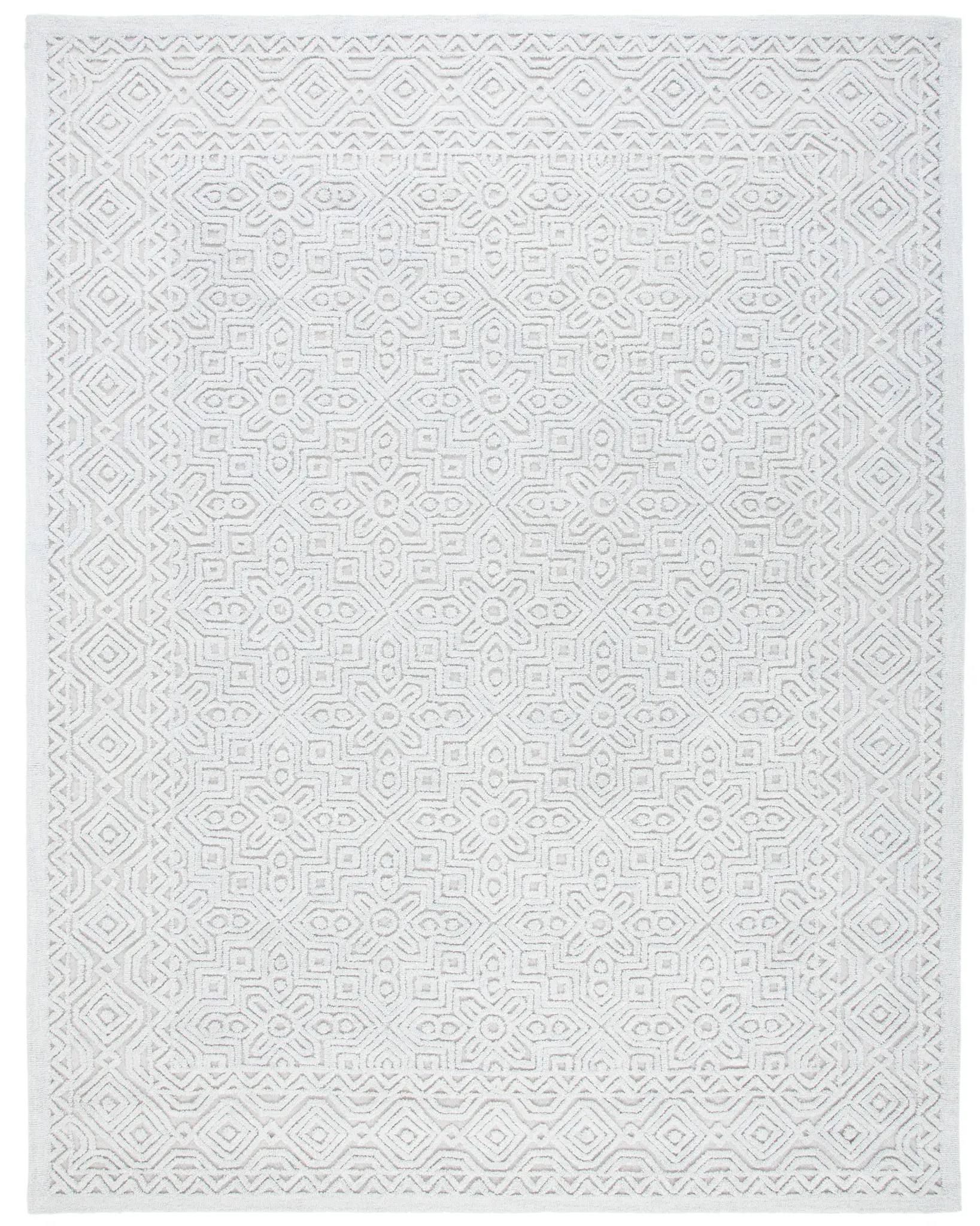 Textural Tile Hand-Tufted Wool Rug