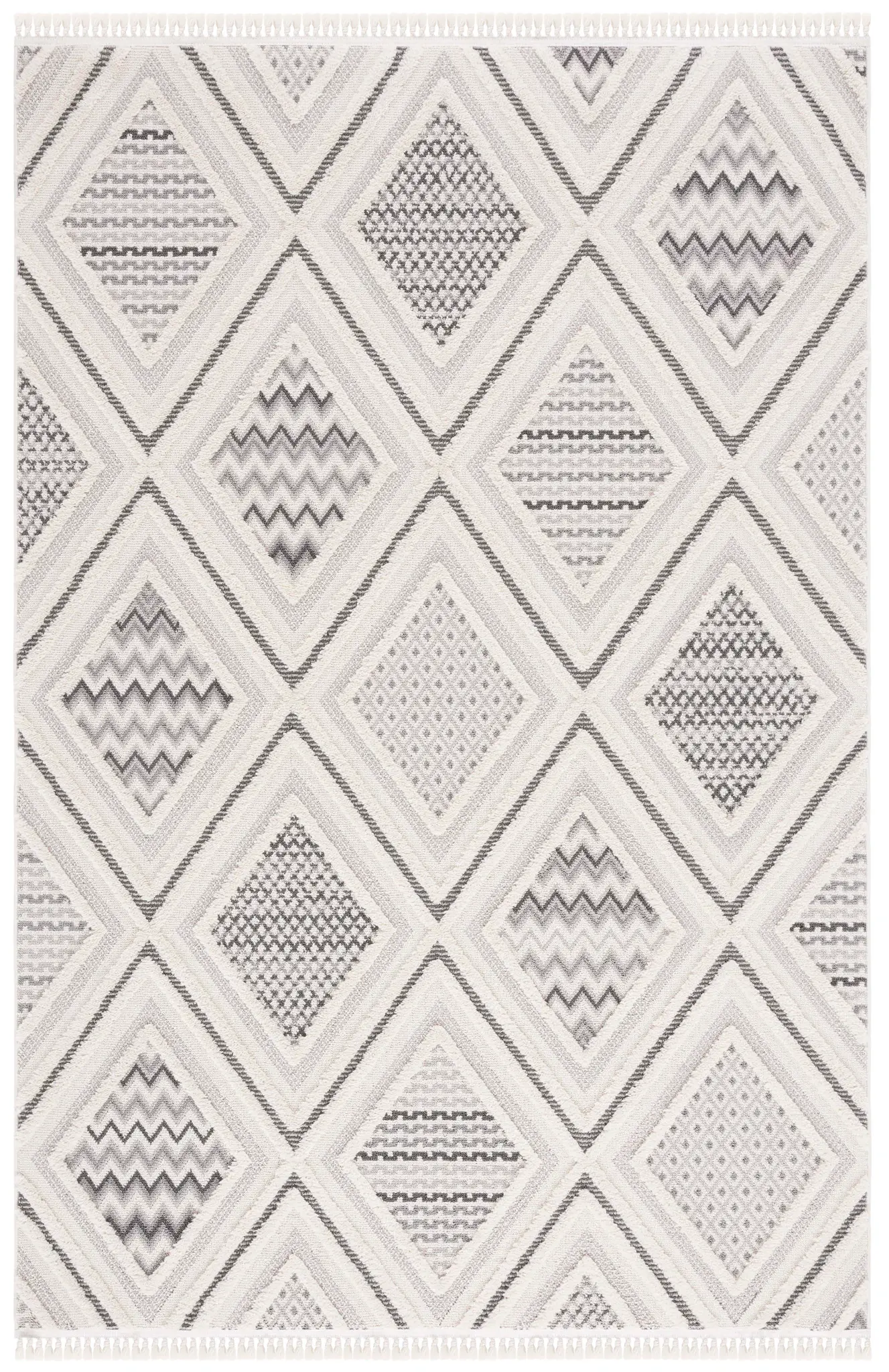 Urban Bohemian Diamond Grid Rug